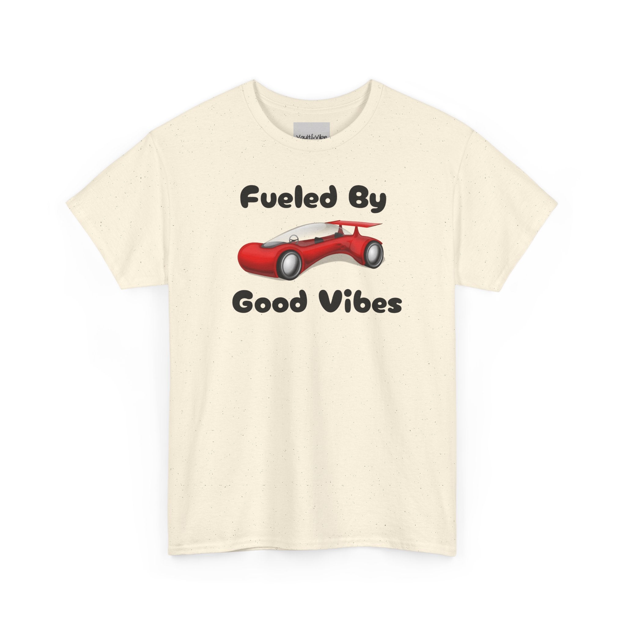 Fueled By Good Vibes T-Shirt — Cute Red Car Graphic Tee