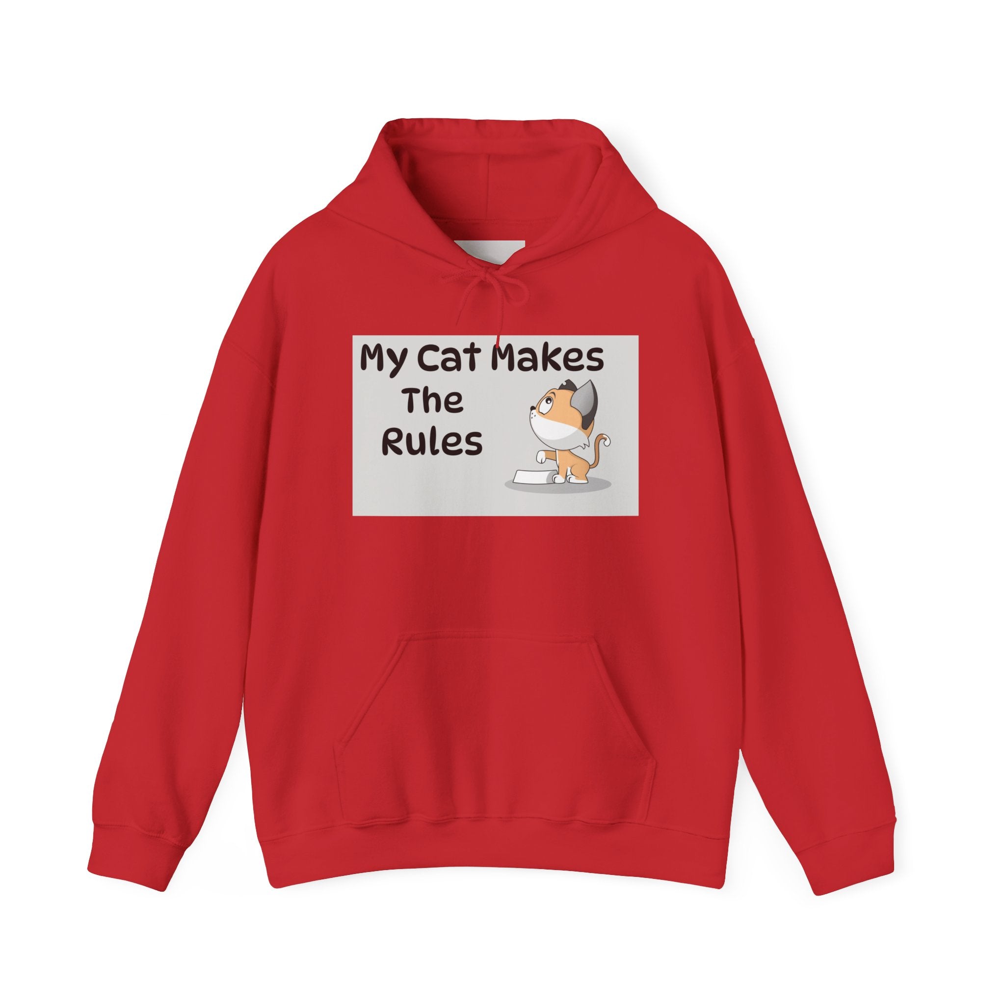Cat Rules Hoodie — "My Cat Makes The Rules" Cute Cat Lover Pullover