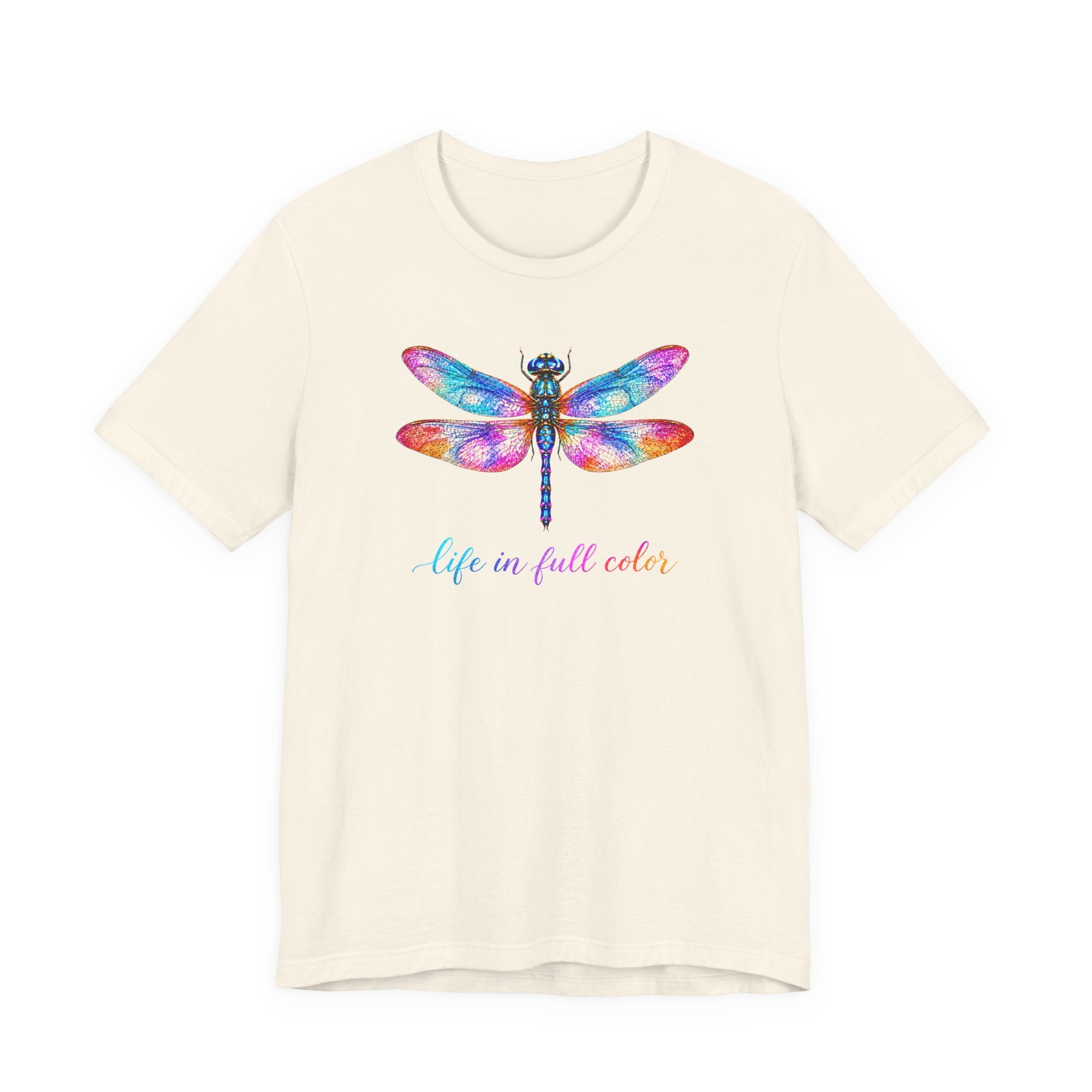 Dragonfly T-Shirt – Colorful Watercolor ‘Life in Full Color’ Tee