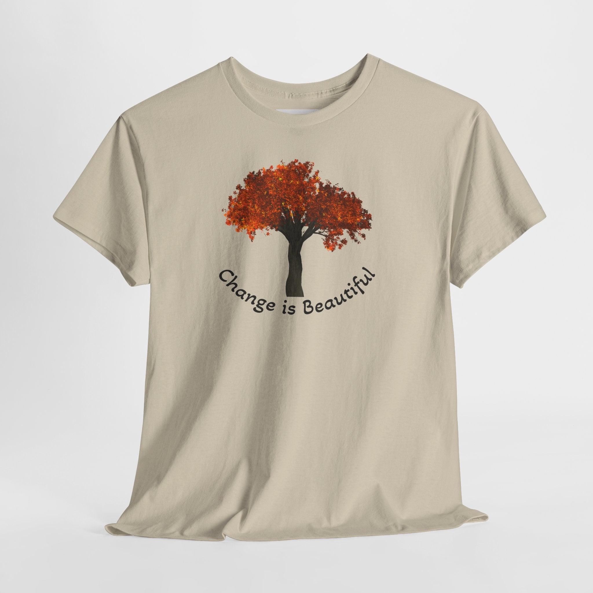 Change Is Beautiful Tee — Autumn Tree Inspirational T‑Shirt