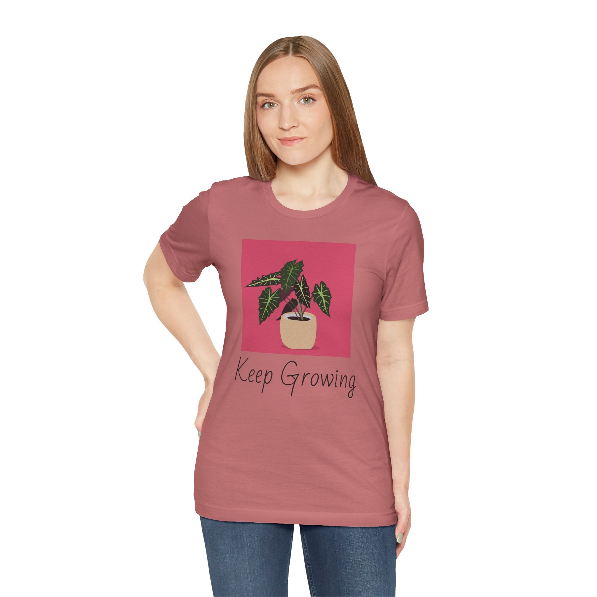 Keep Growing Plant Tee — Botanical Graphic T‑Shirt