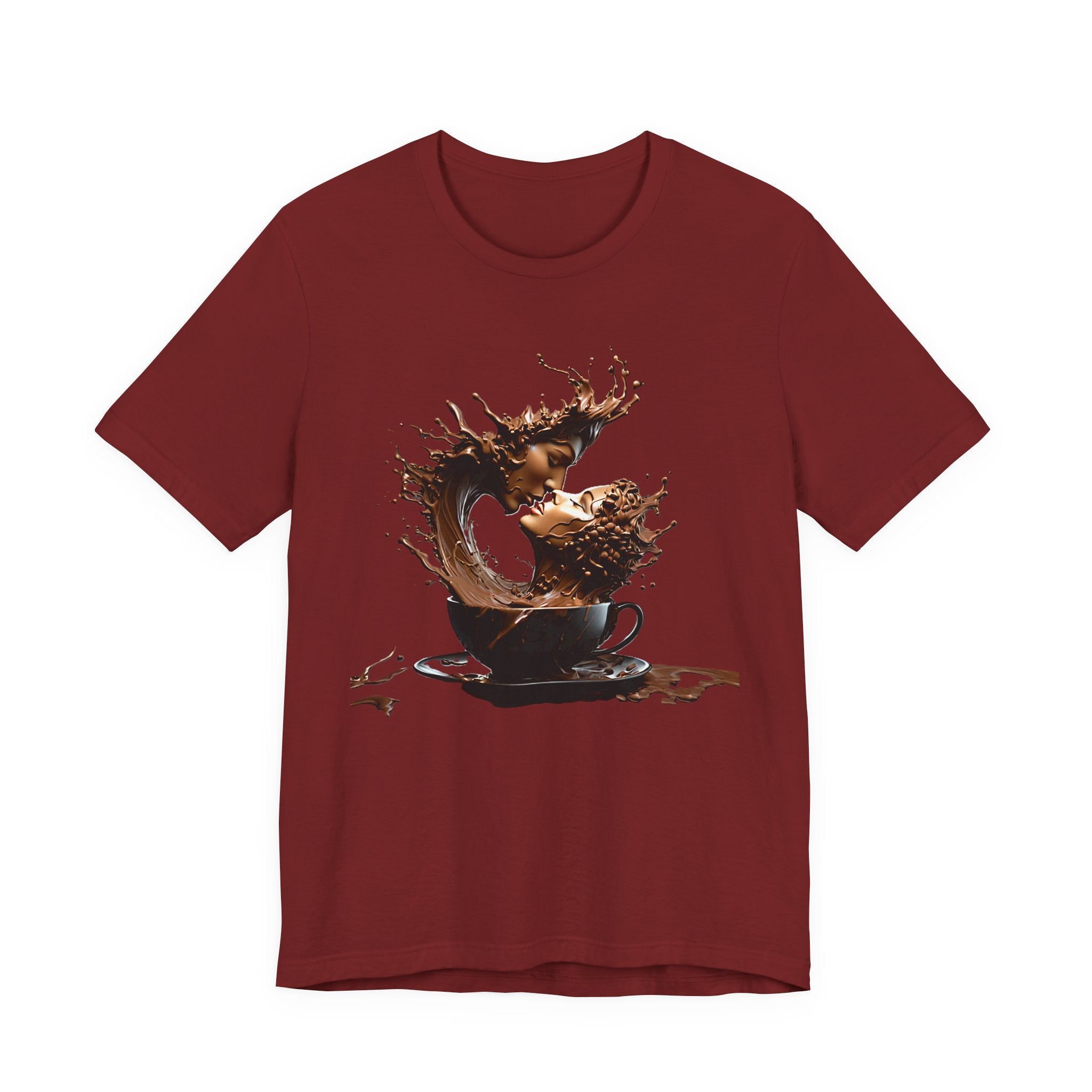 Coffee Splash Tee — Artistic Coffee Cup Wave Graphic T-Shirt