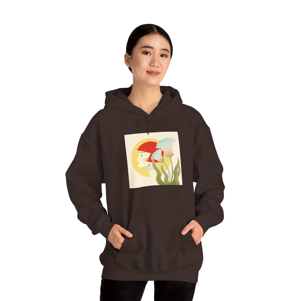 Koi Pond Art Hoodie — Pastel Fish & Lily Design