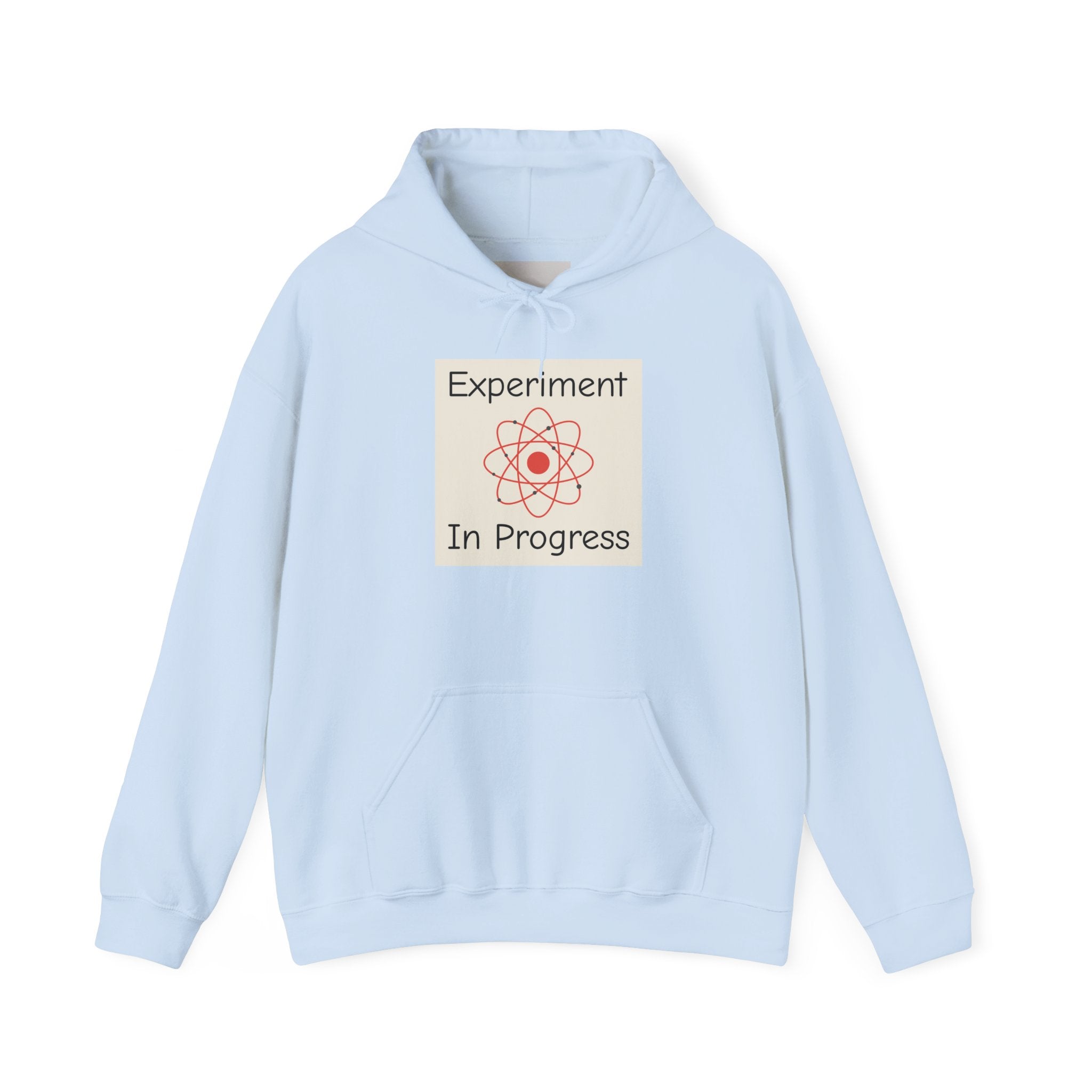 Experiment In Progress Hoodie — Science Atom Graphic Pullover