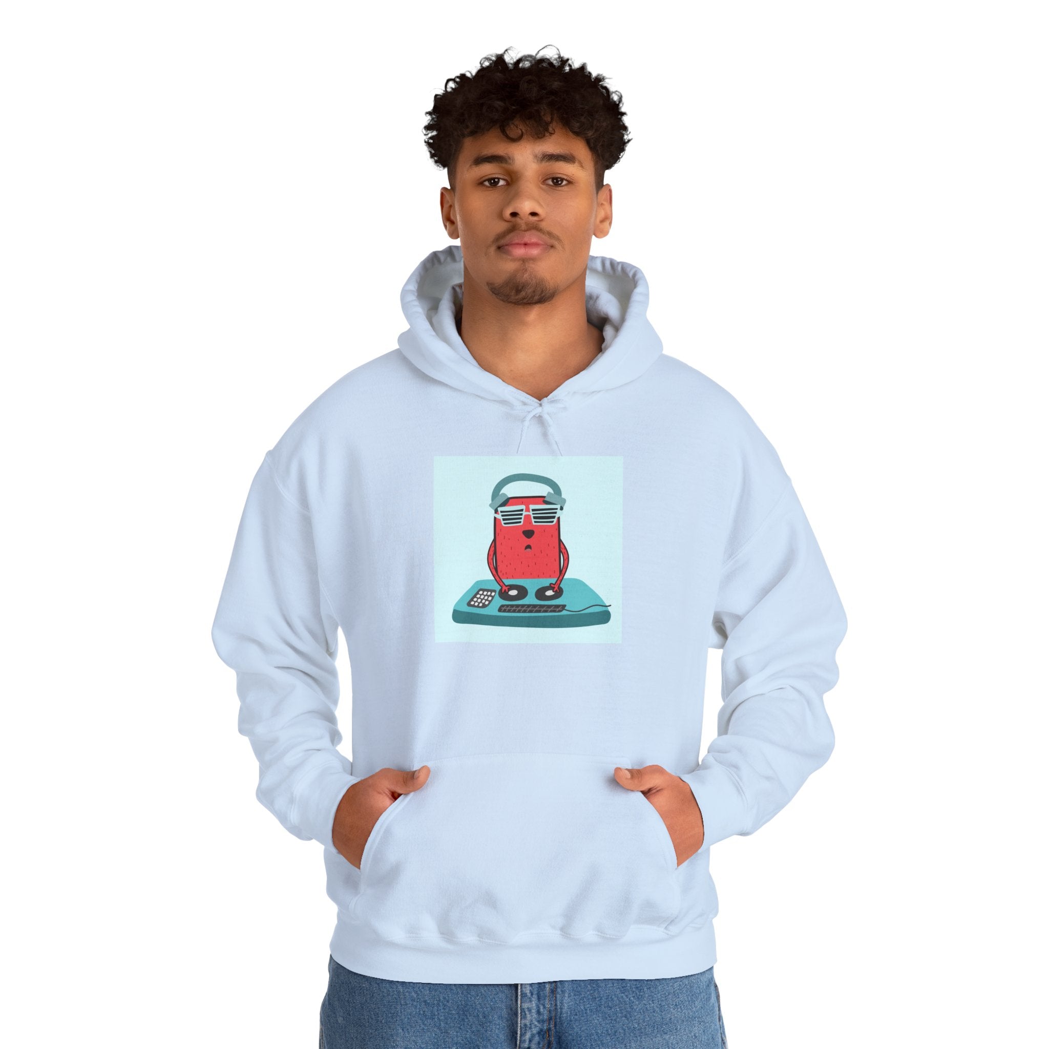 Hoodie — Retro Dj Character Graphic Hoodie