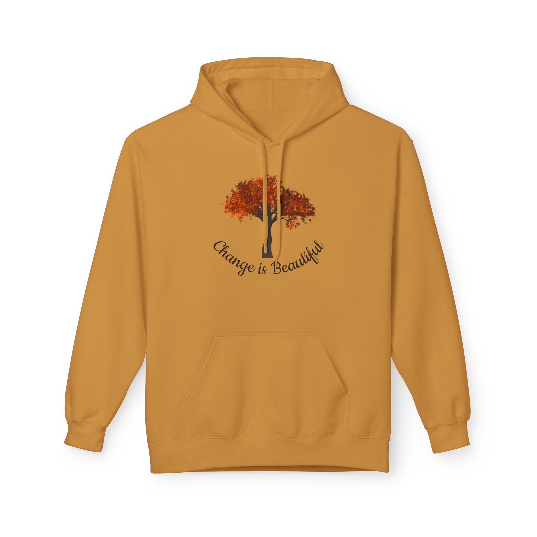 Change Is Beautiful Hoodie — Autumn Tree Inspirational Pullover