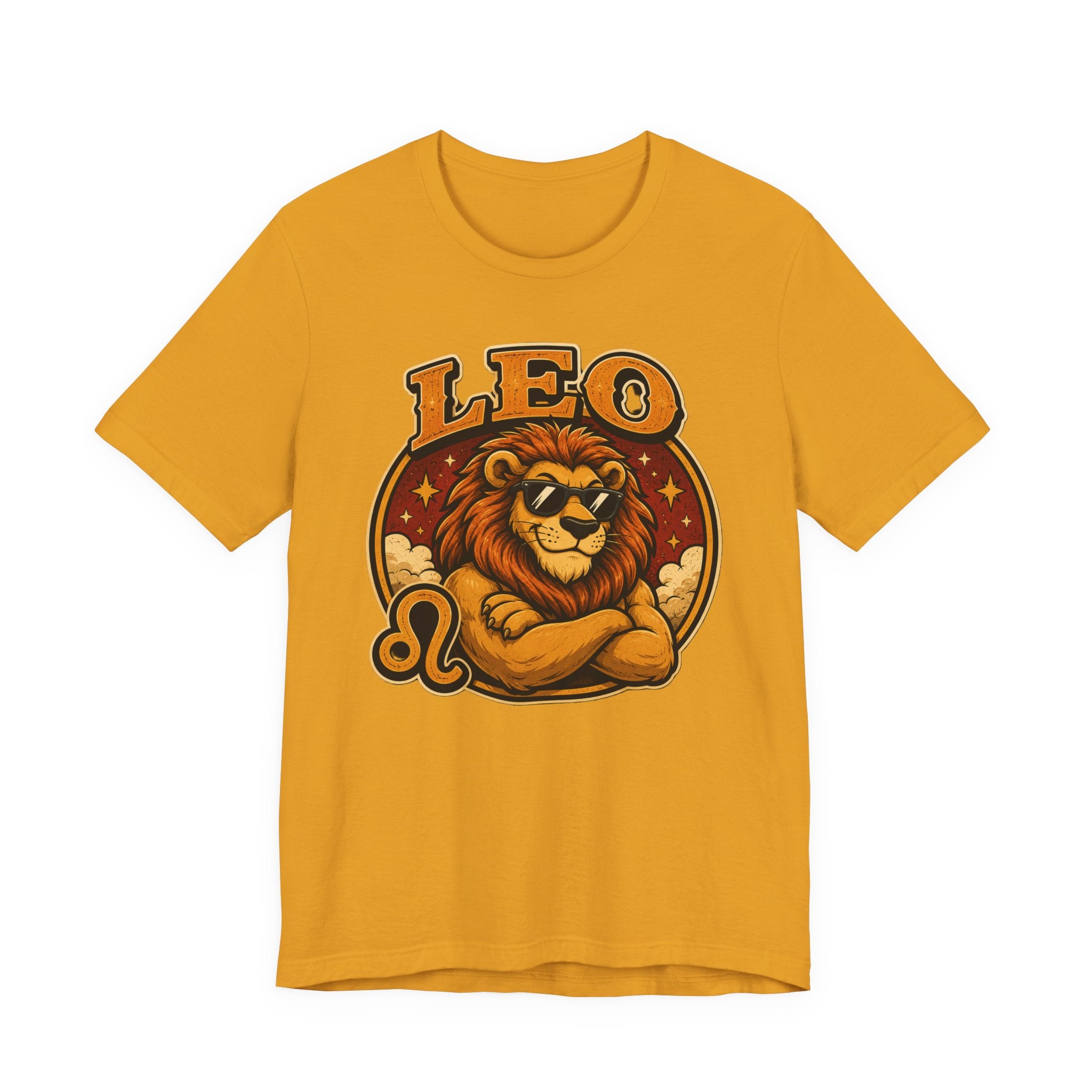 Leo Zodiac T‑Shirt — Retro Lion Astrology Tee (Leo Symbol)