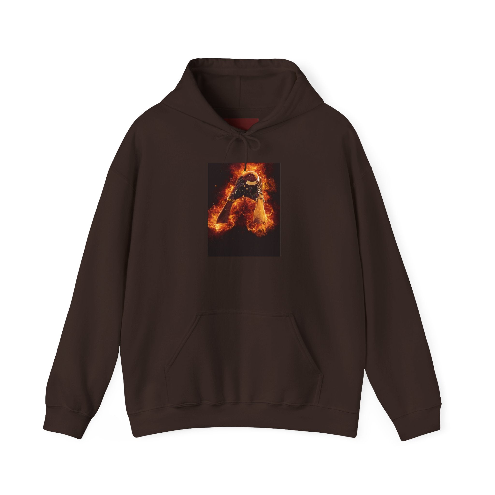 Flaming Football Hoodie — Fiery Football Pullover