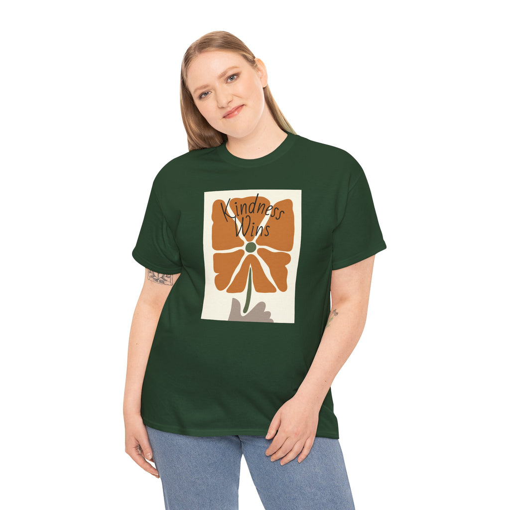 Kindness Wins T‑Shirt — Retro Floral Graphic Tee