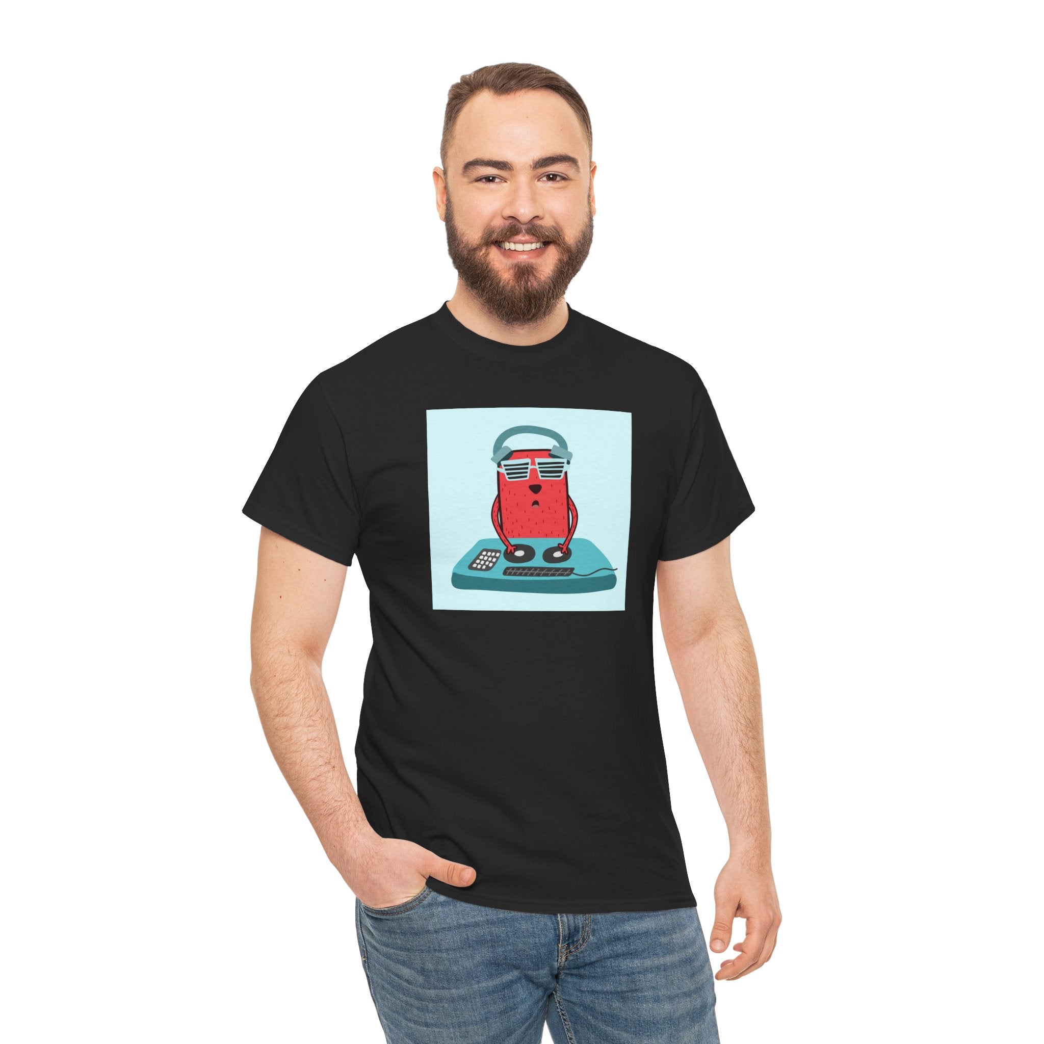 Retro Gamer Cat T-Shirt — Cute Cat with Headphones & Game Controller Tee