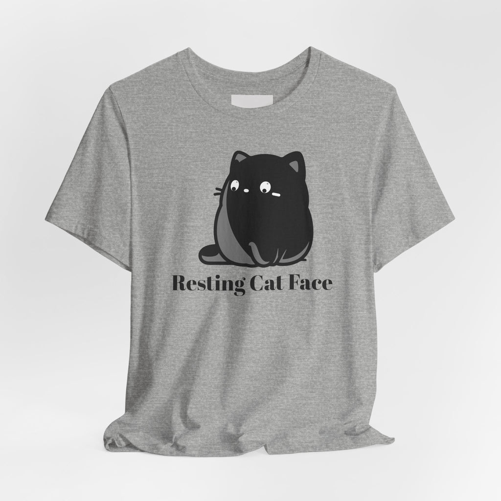 Resting Cat Face Tee – Cute Black Cat Graphic T-Shirt