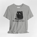 Resting Cat Face Tee – Cute Black Cat Graphic T-Shirt