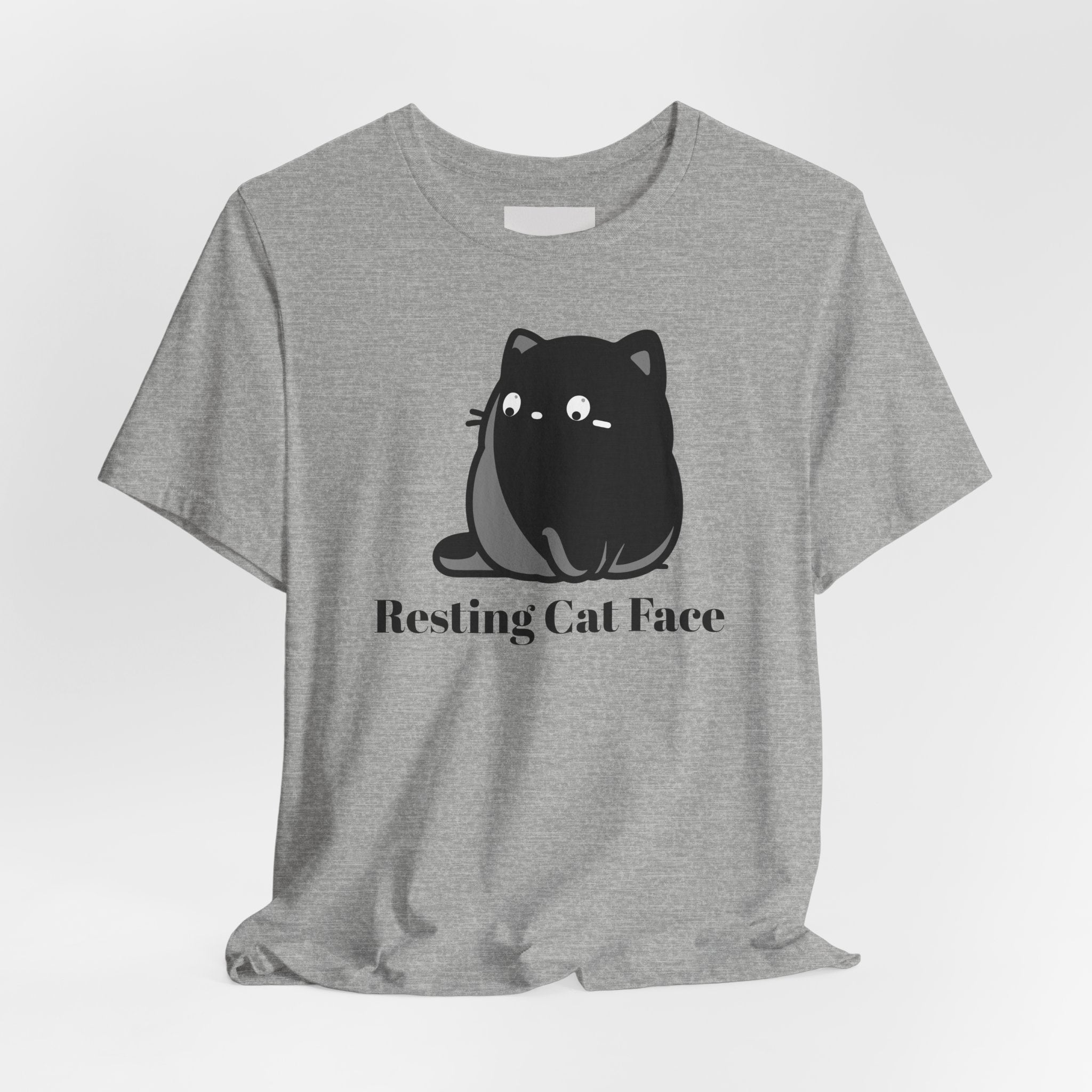 Resting Cat Face Tee – Cute Black Cat Graphic T-Shirt