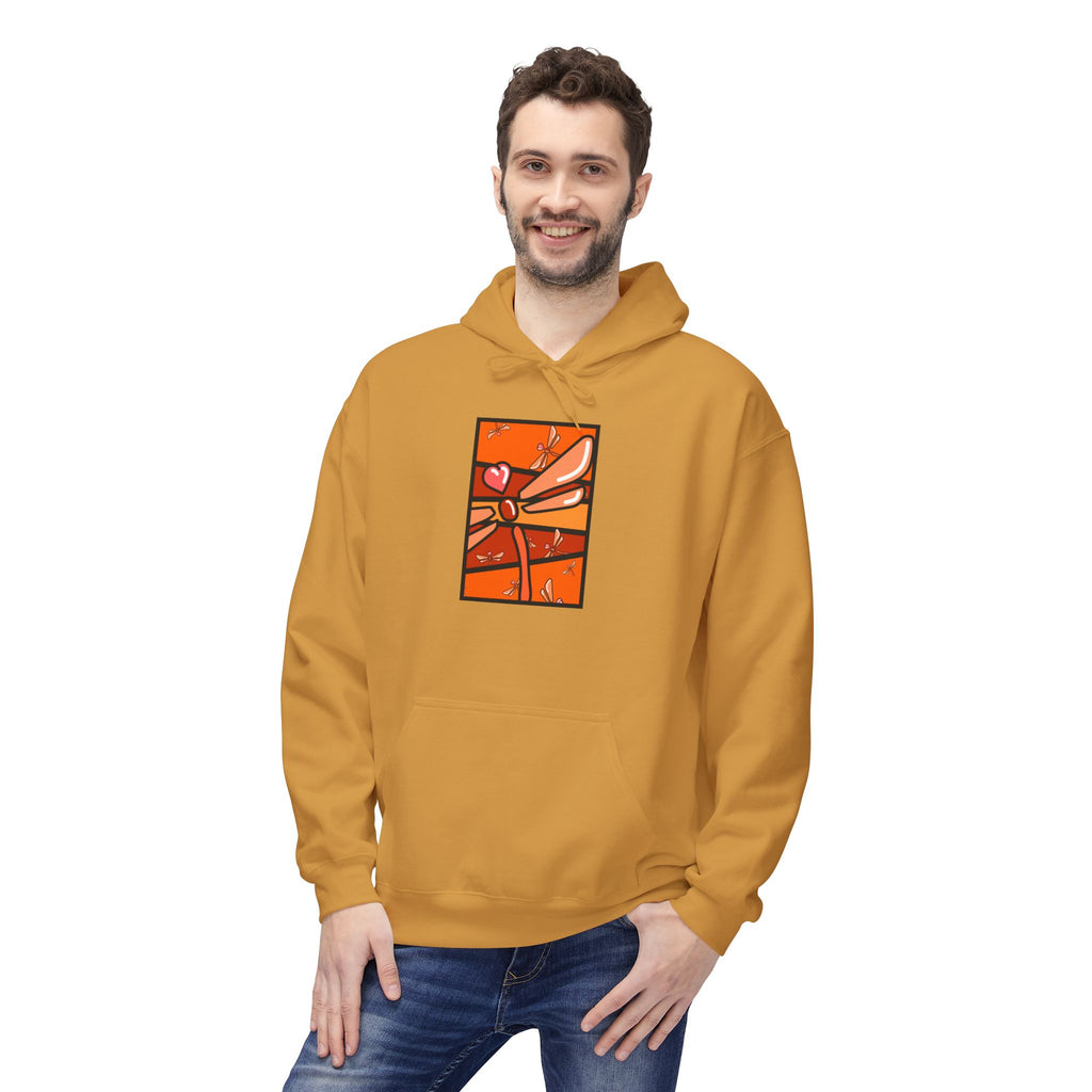 Abstract Heart Branch Hoodie — Autumn Floral Graphic Pullover