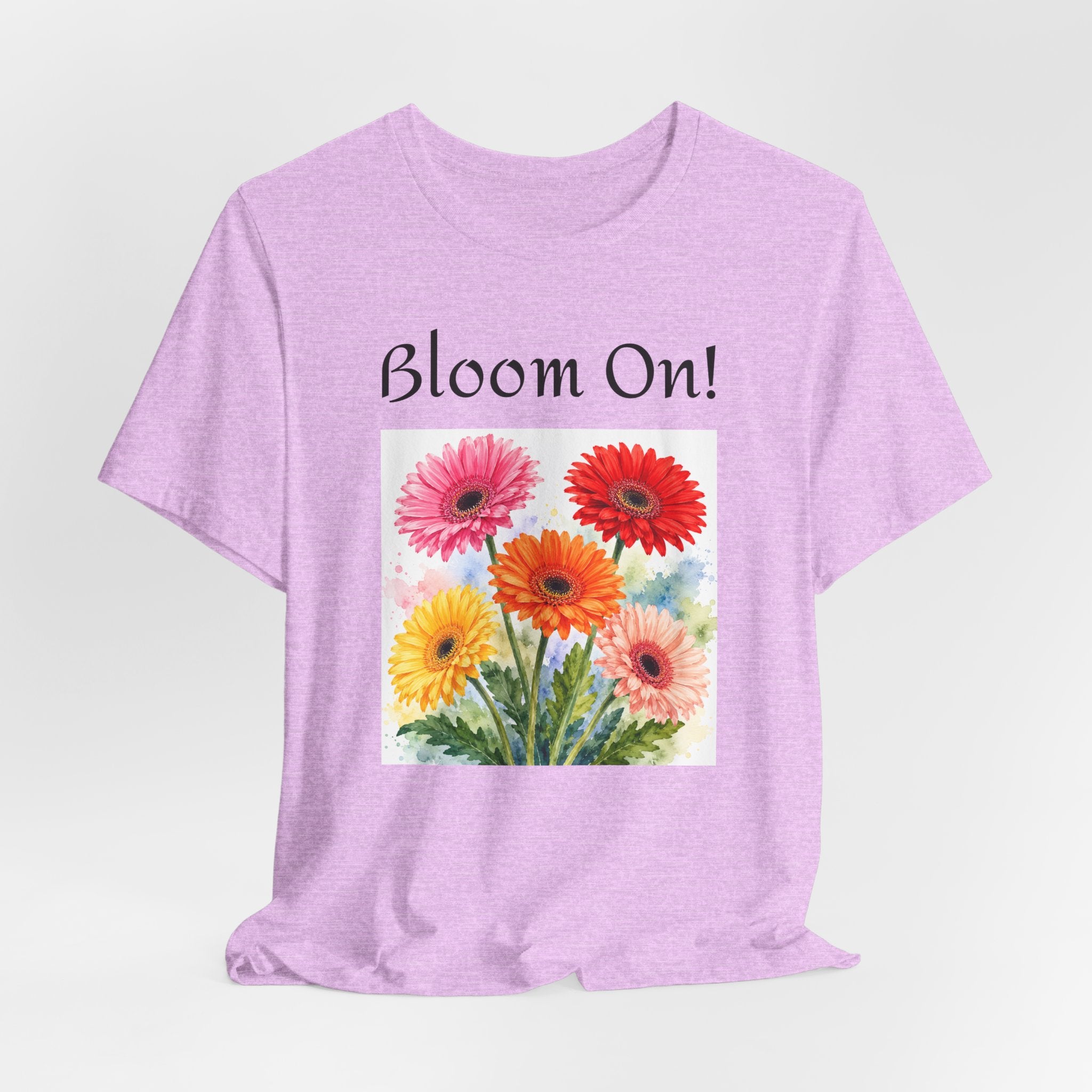 Boom On! Floral Tee - Colorful Gerbera Bouquet Graphic Shirt
