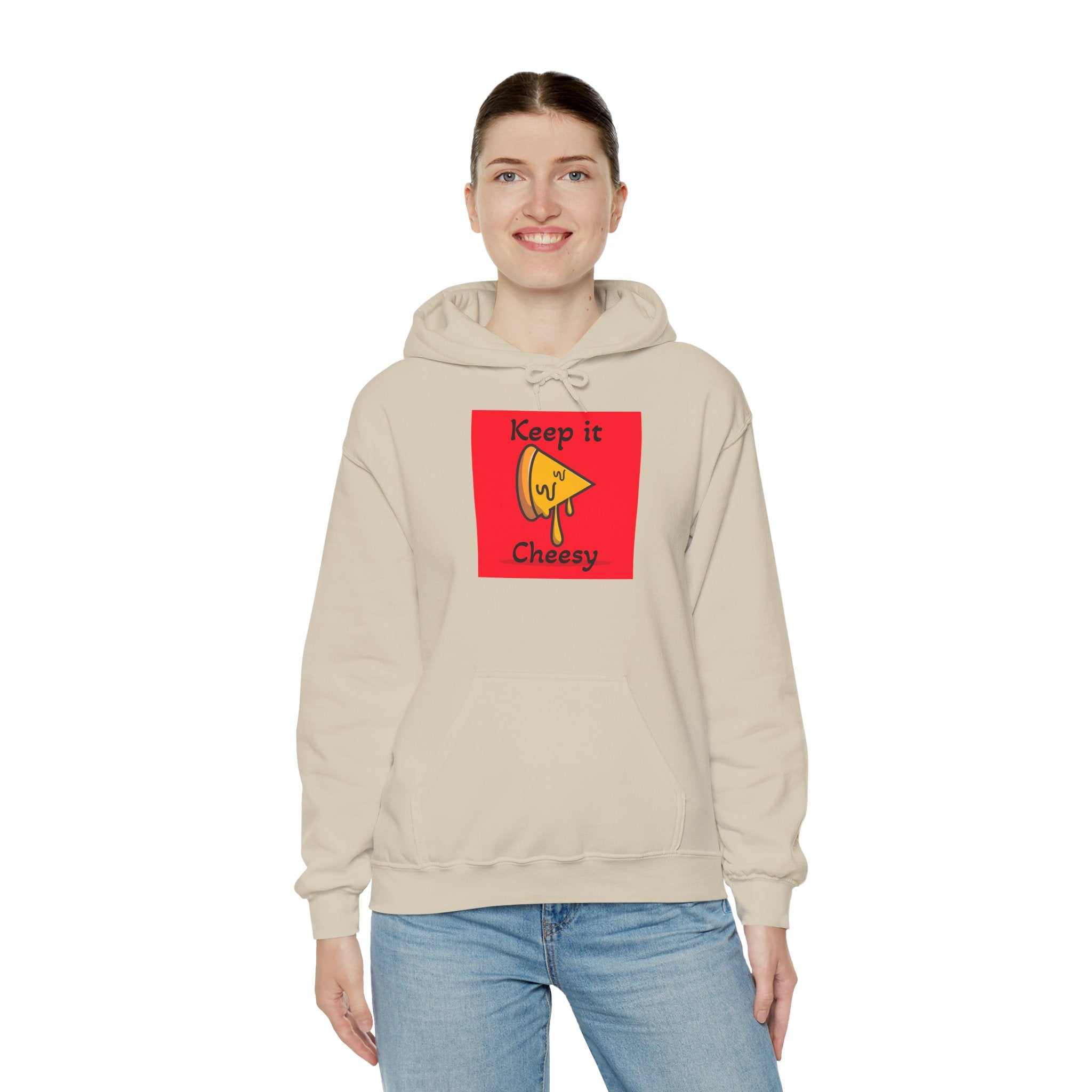 Keep It Cheesy Hoodie — Cute Melting Cheese Graphic Pullover