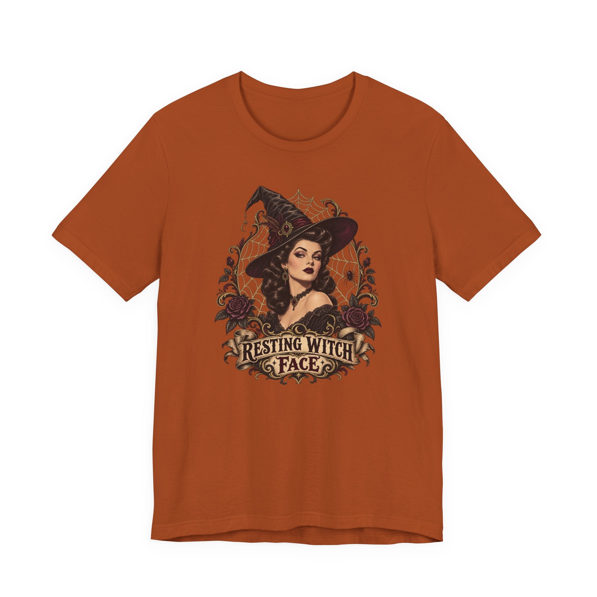 Resting Witch Face Tee — Vintage Gothic Witch Graphic T-Shirt