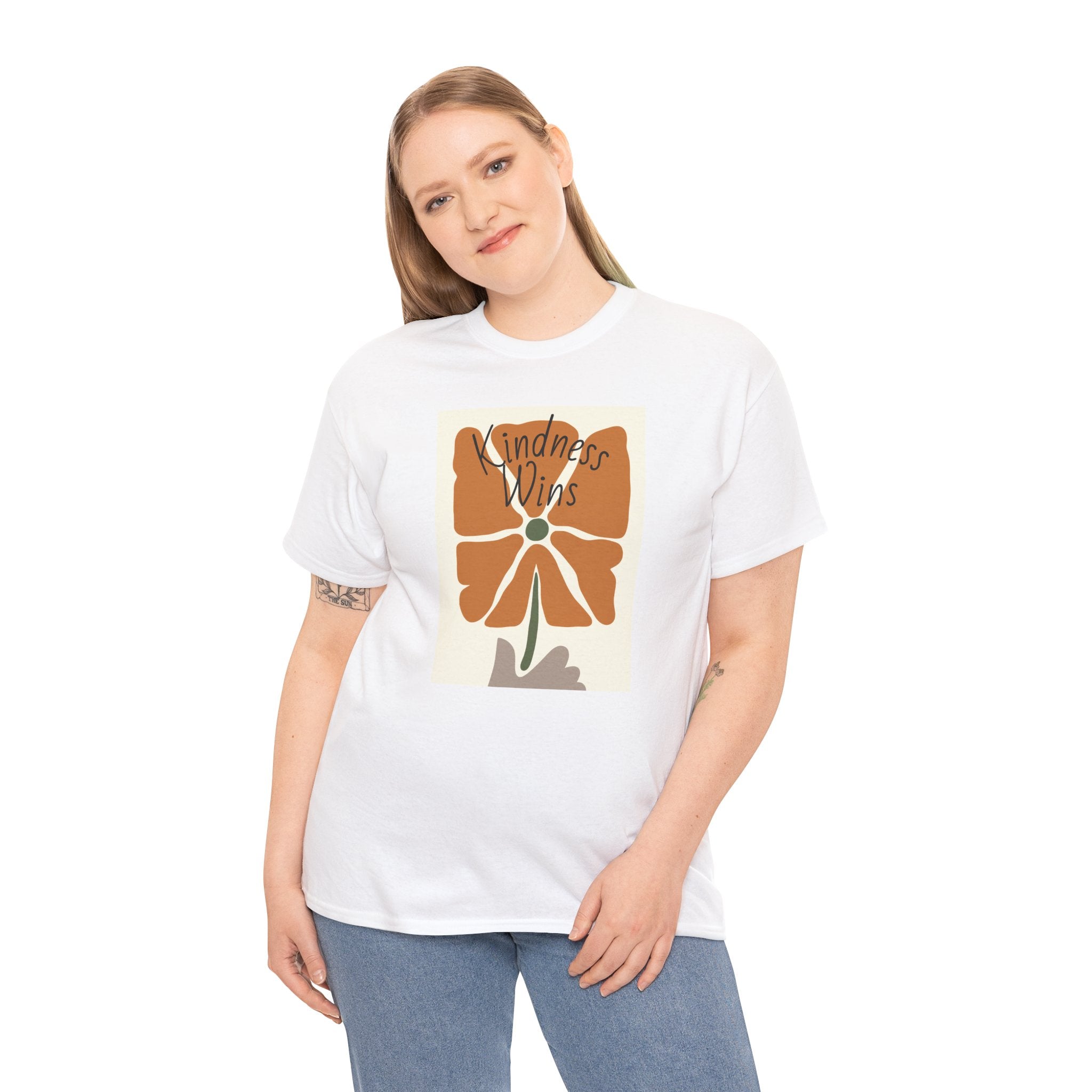 Kindness Wins T‑Shirt — Retro Floral Graphic Tee