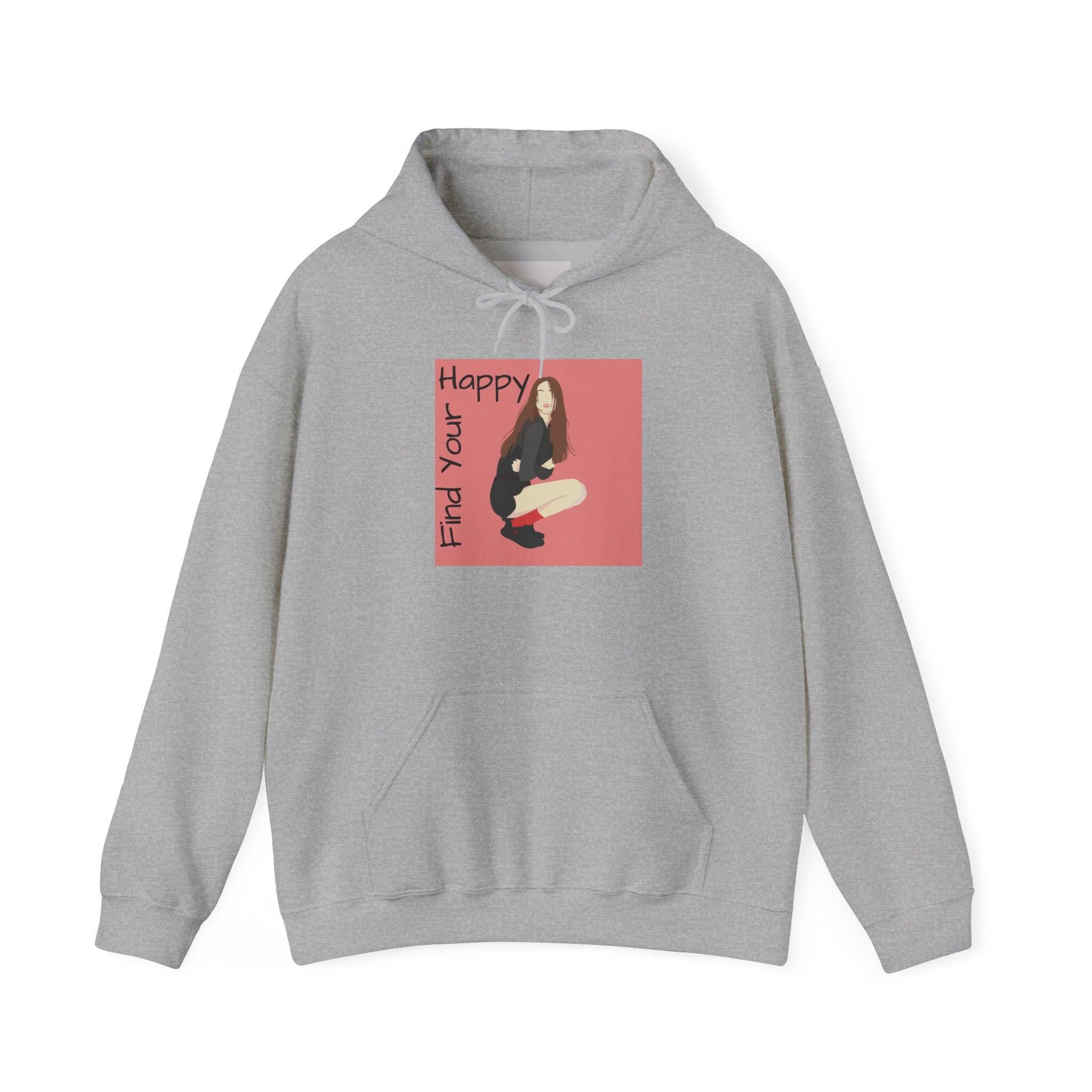 Find Your Happy Hoodie — Cozy Graphic Positive Vibes Sweatshirt