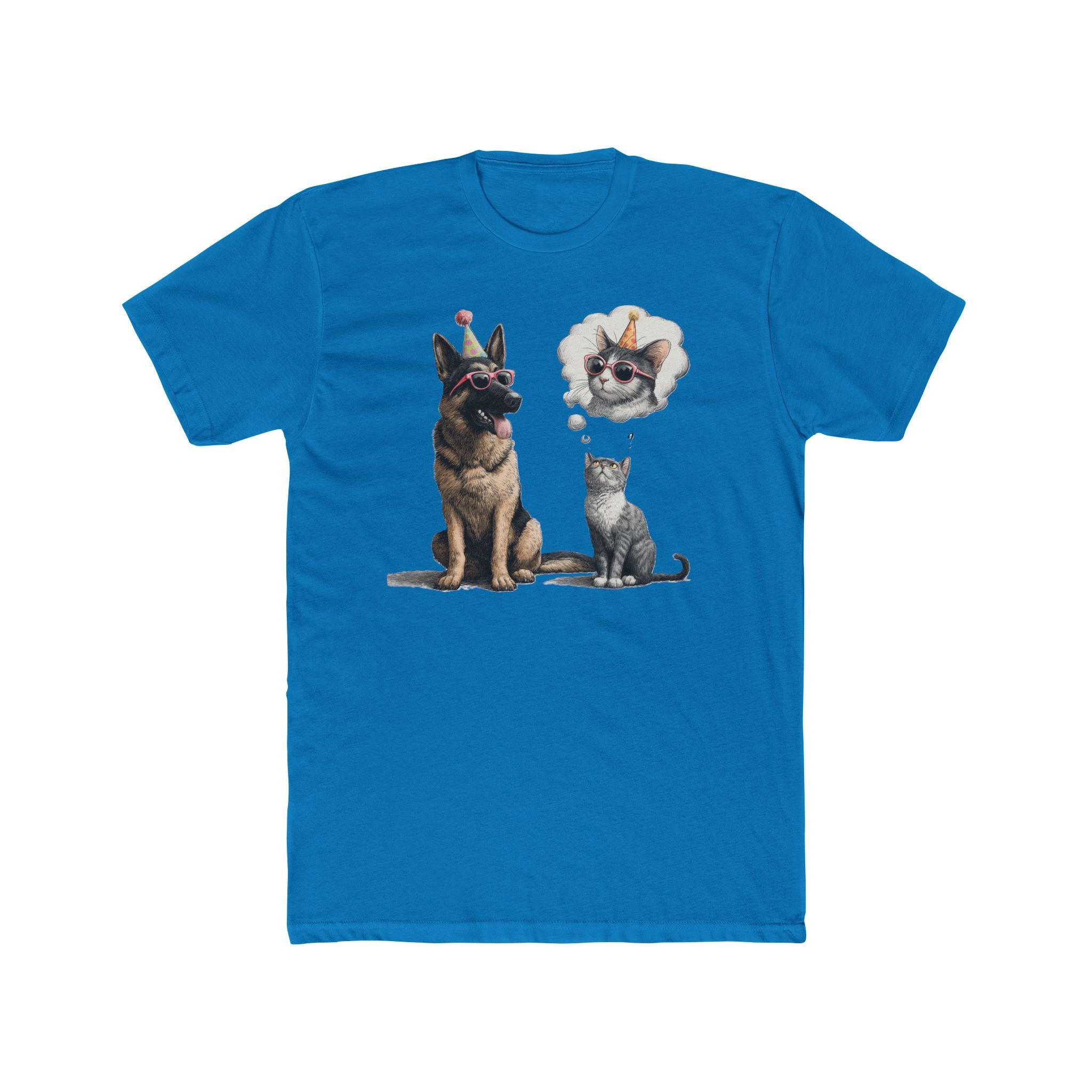 Dog and Cat Tee — Thought Bubble German Shephard Design