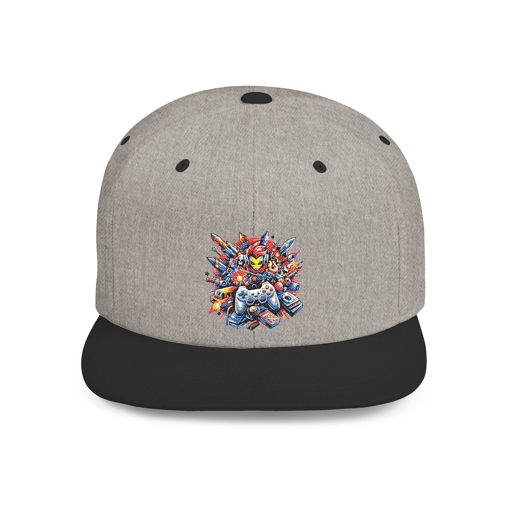 Snapback Hat — Colorful Abstract Burst Design