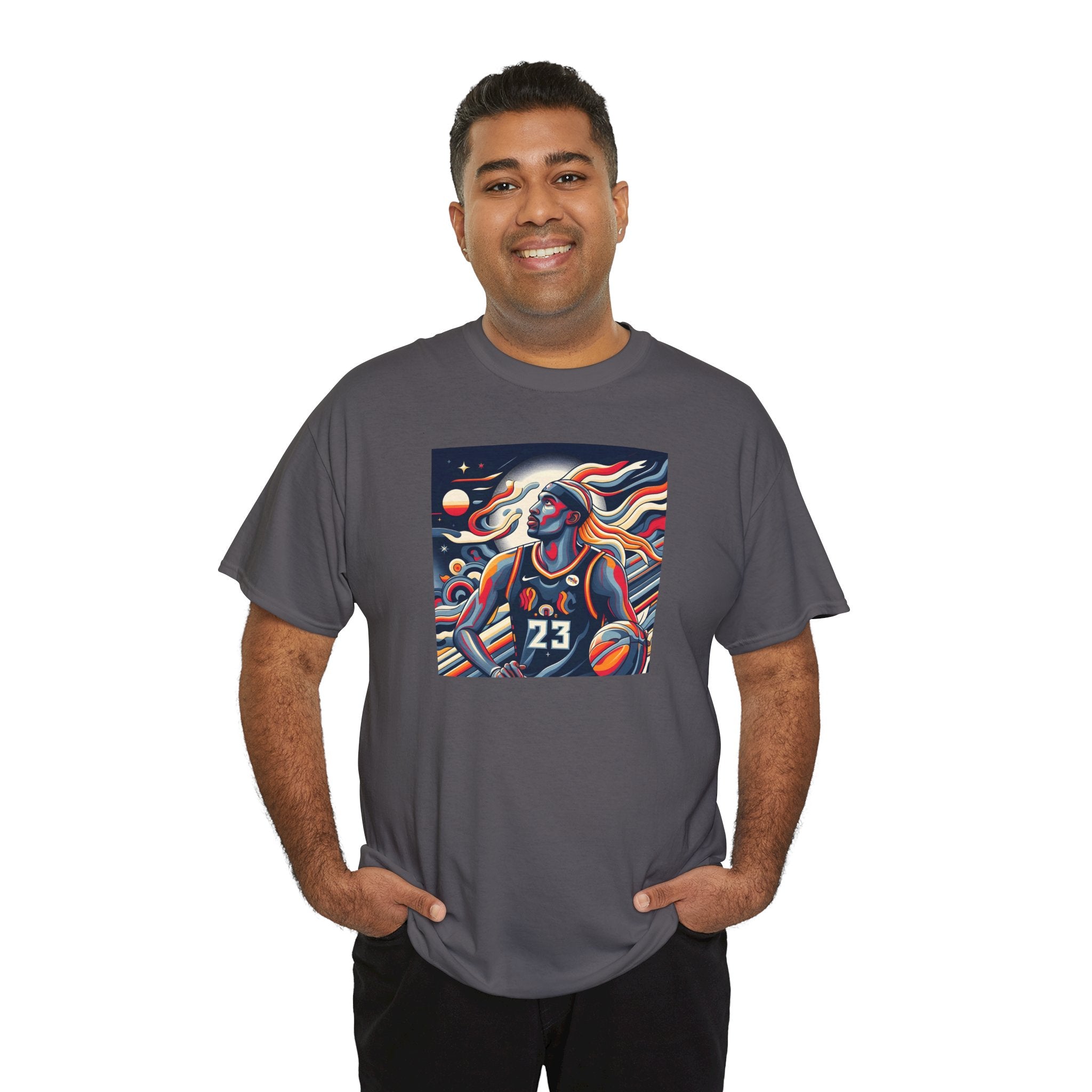 Basketball Art Tee — Abstract Player Illustration ("23")