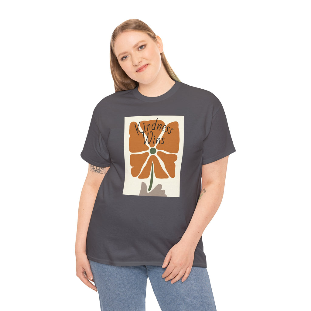 Kindness Wins T‑Shirt — Retro Floral Graphic Tee