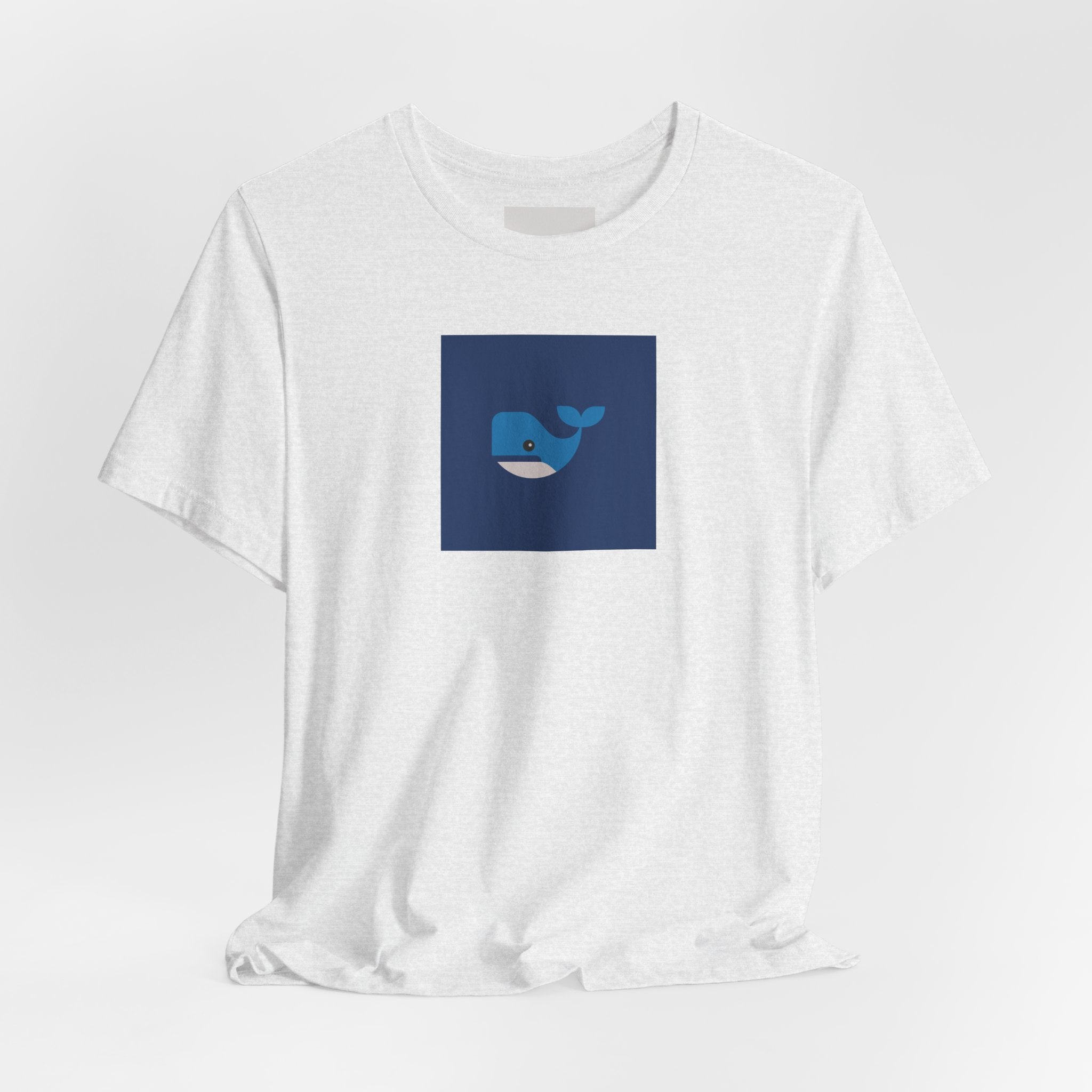 Whale Graphic Tee — Cute Blue Whale Square Design