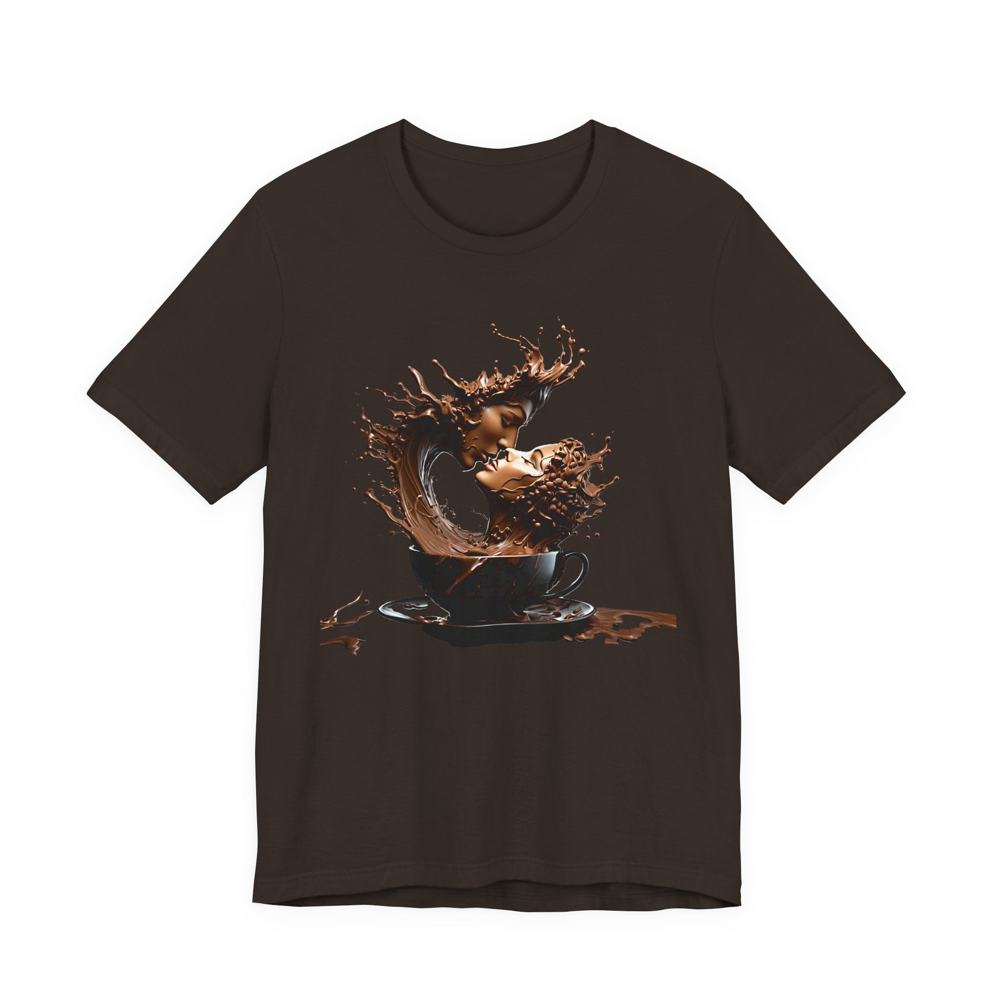 Coffee Splash Tee — Artistic Coffee Cup Wave Graphic T-Shirt