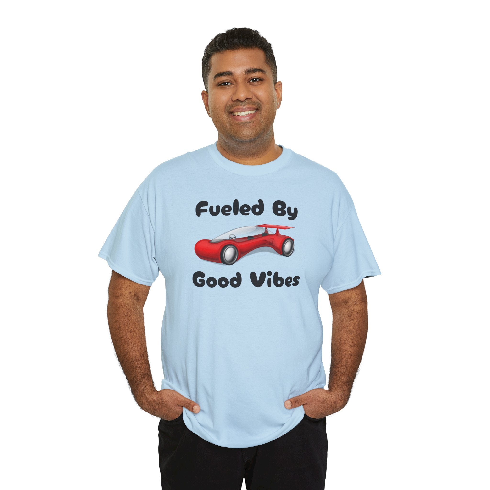Fueled By Good Vibes T-Shirt — Cute Red Car Graphic Tee