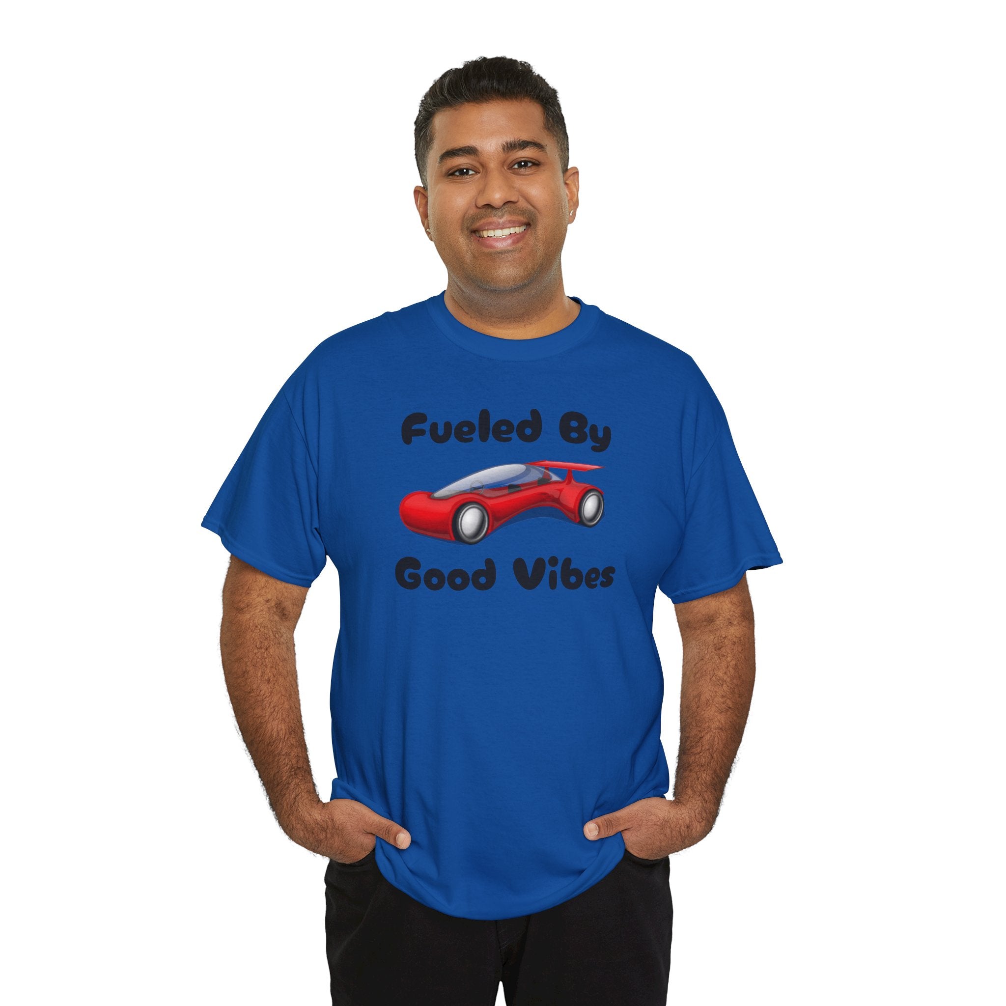 Fueled By Good Vibes T-Shirt — Cute Red Car Graphic Tee