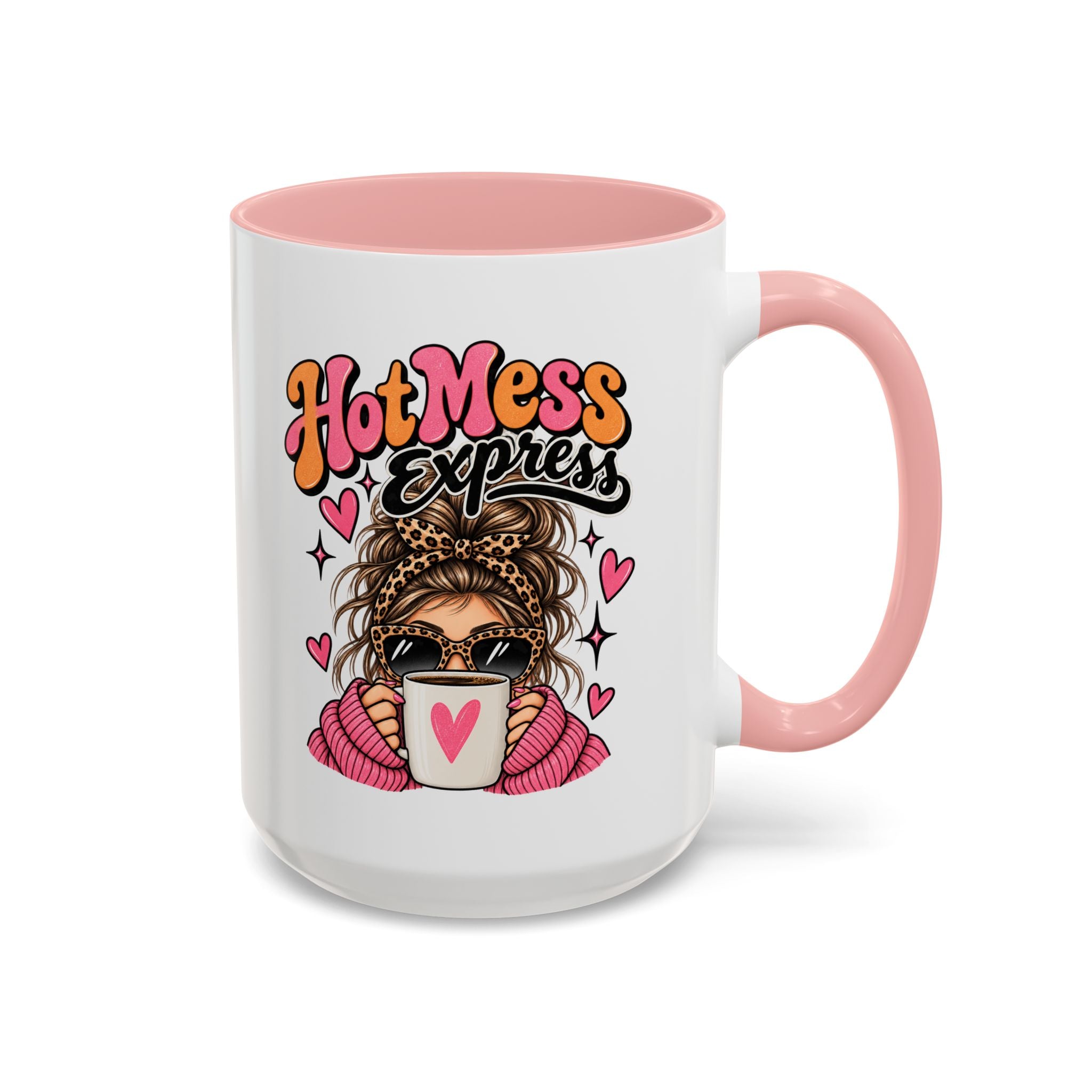 Hot Mess Express Coffee Mug — Funny Retro Girl Coffee Cup (11/15oz)