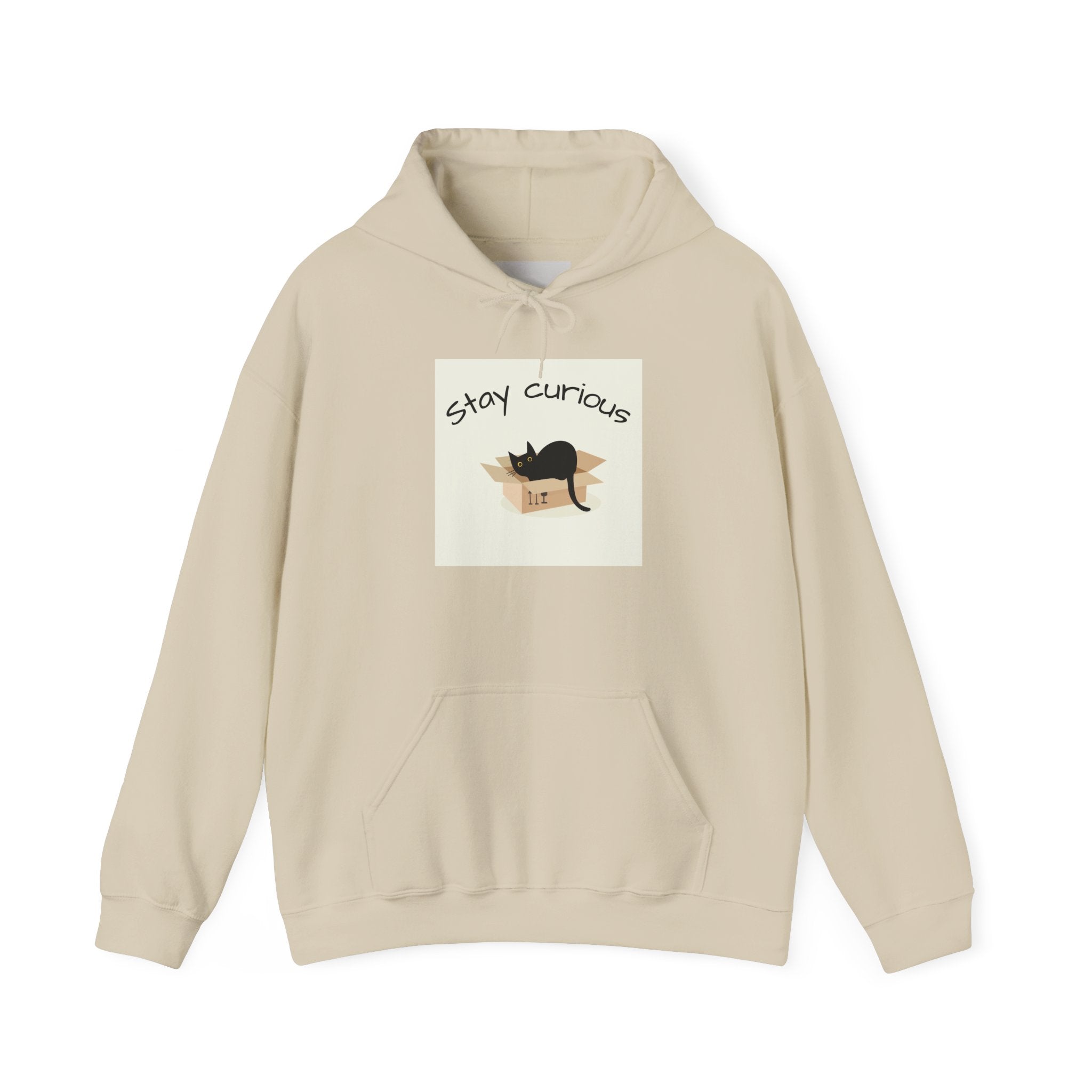 Stay Curious Cat Hoodie — Cute Cat Illustration Sweatshirt