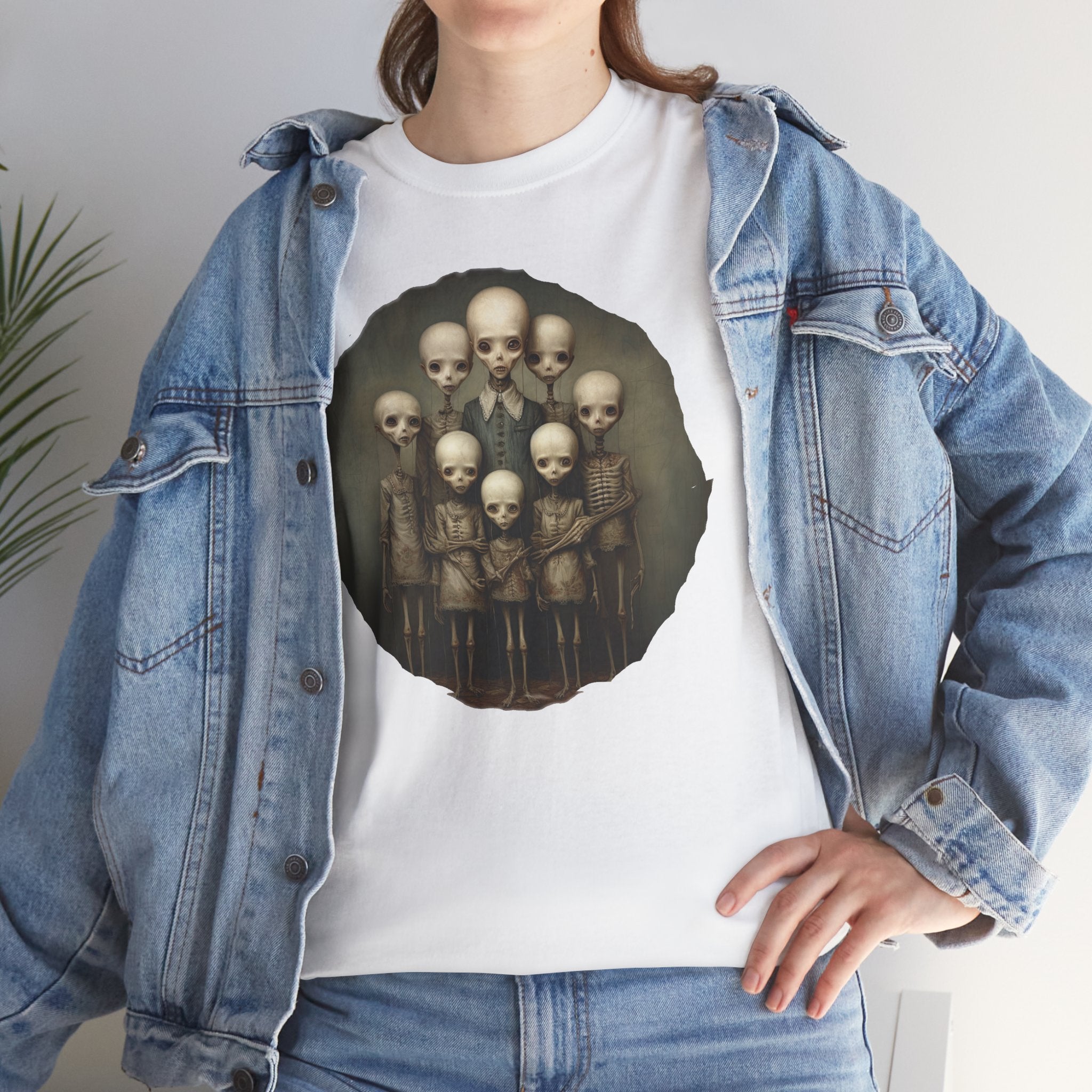Skull Family Portrait Tee — Gothic Skeleton Crew Graphic T-Shirt