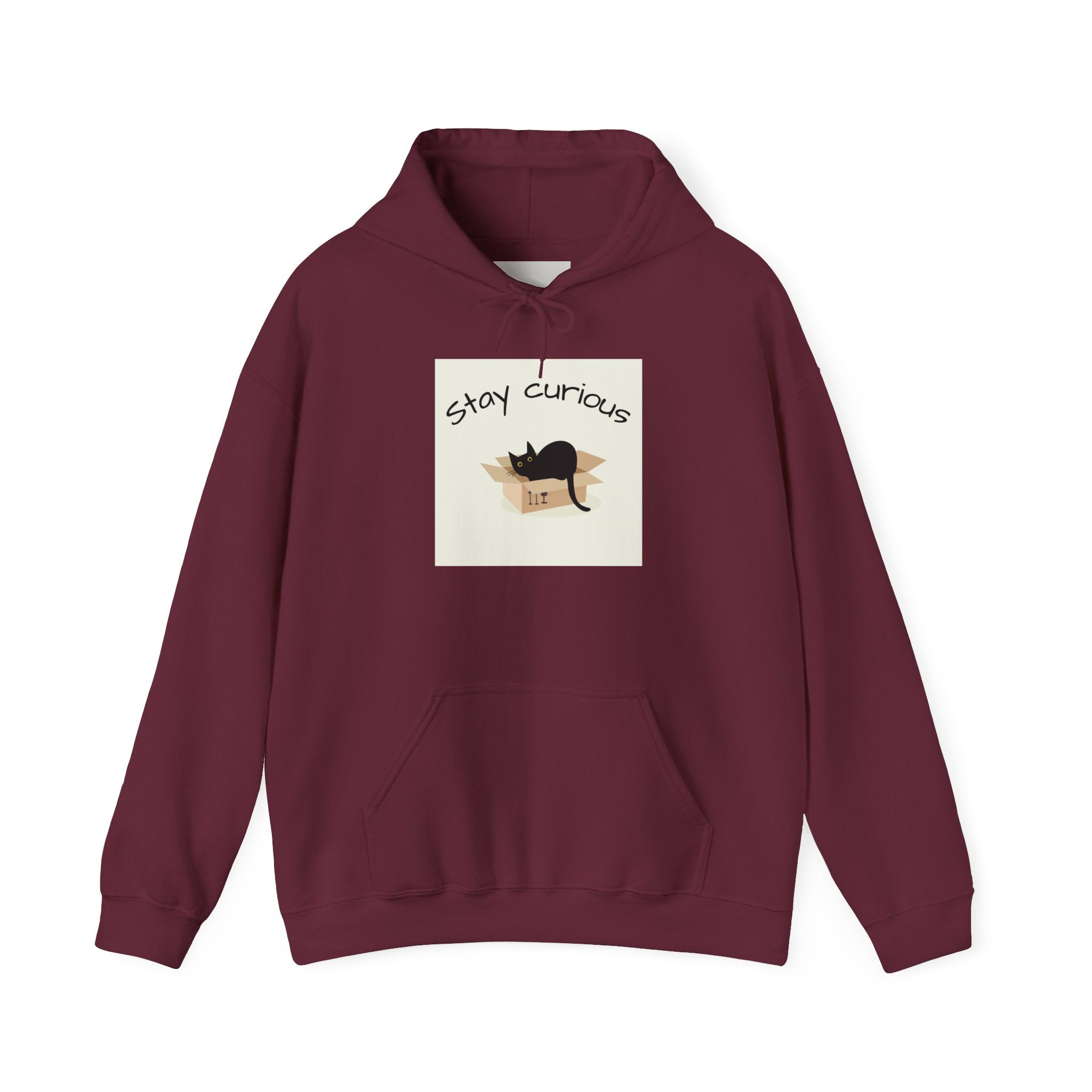 Stay Curious Cat Hoodie — Cute Cat Illustration Sweatshirt