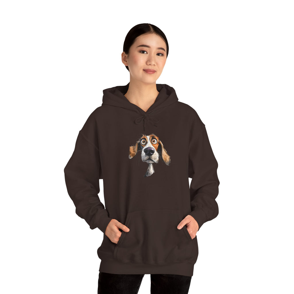 Basset Hound Portrait Hoodie - Cute Dog Face Pullover