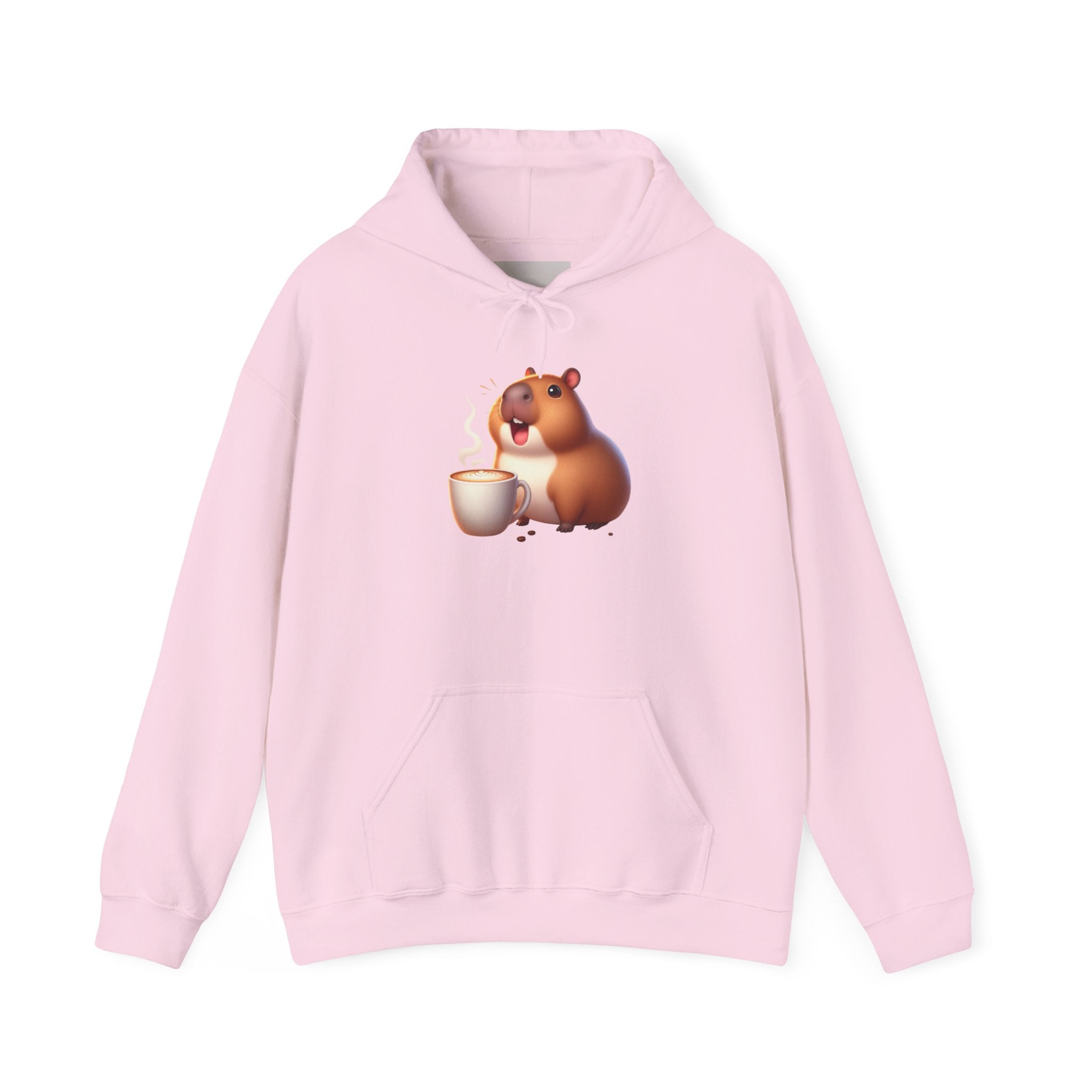 Cute Capybara Sipping Coffee Hoodie – Cozy Animal Coffee Lover Sweatshirt