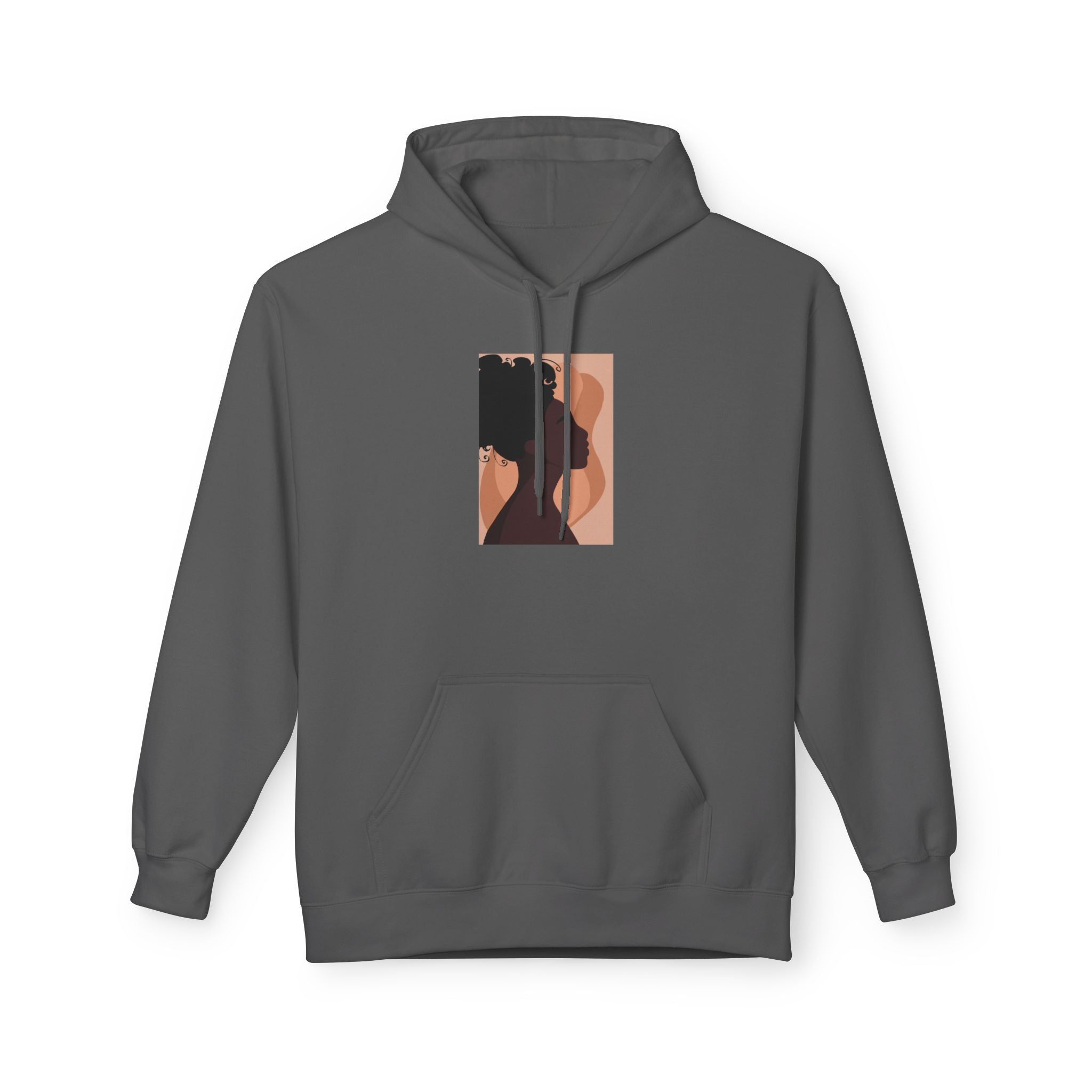 Minimalist Abstract Portrait Hoodie — Afrocentric Silhouette Graphic