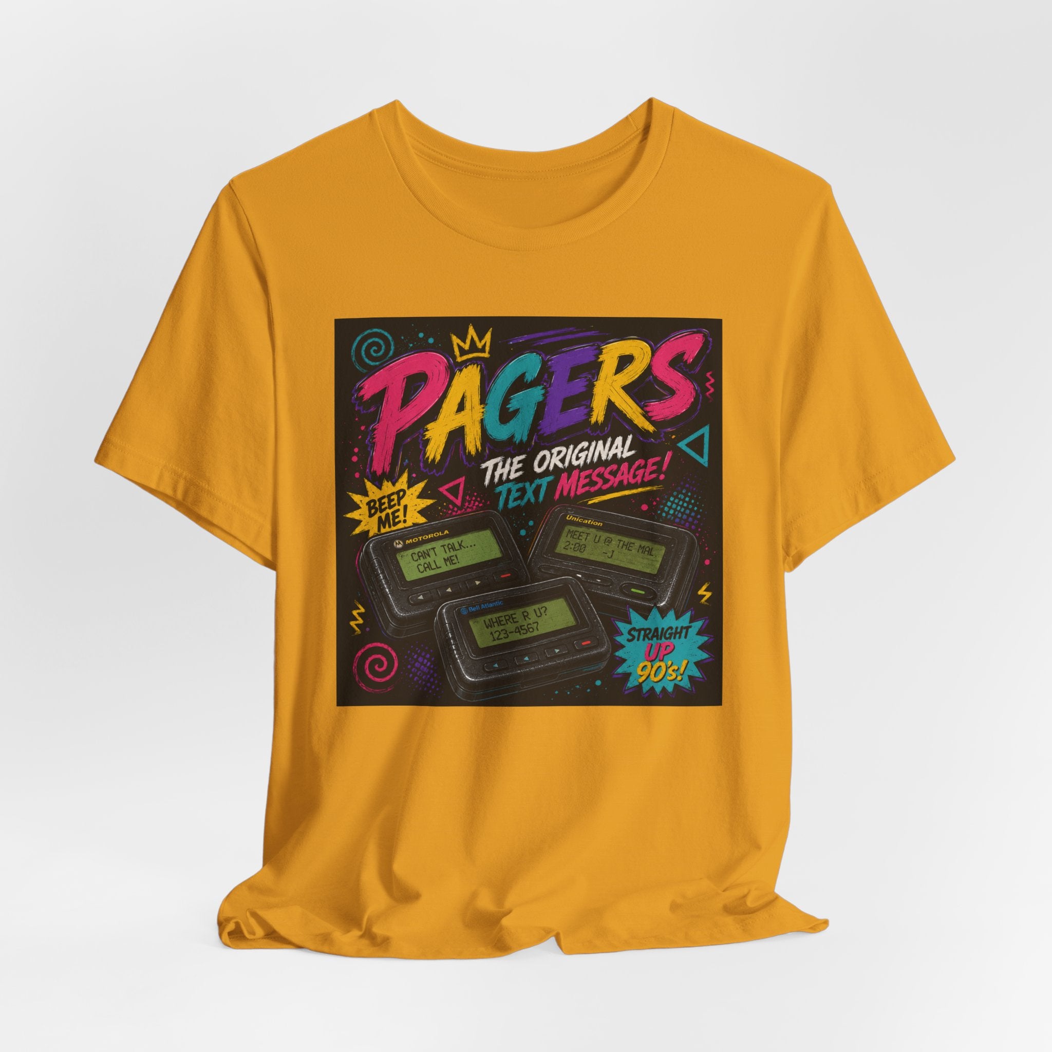 Pager Retro Tee — "Pagers: The Original Text Message" 90s Nostalgia T-Shirt