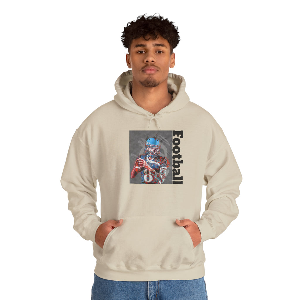 Football Skeleton Helmet Hoodie — Vintage Grunge Sports Pullover