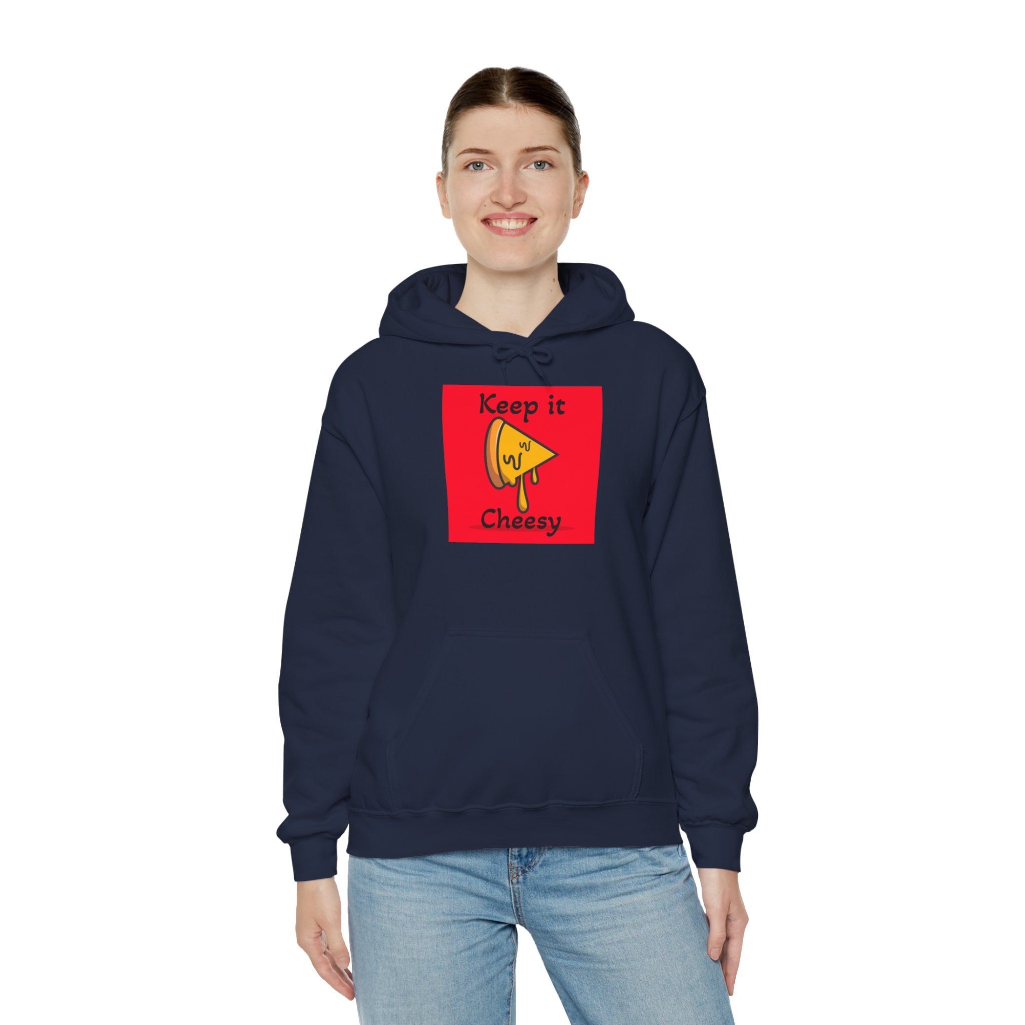 Keep It Cheesy Hoodie — Cute Melting Cheese Graphic Pullover