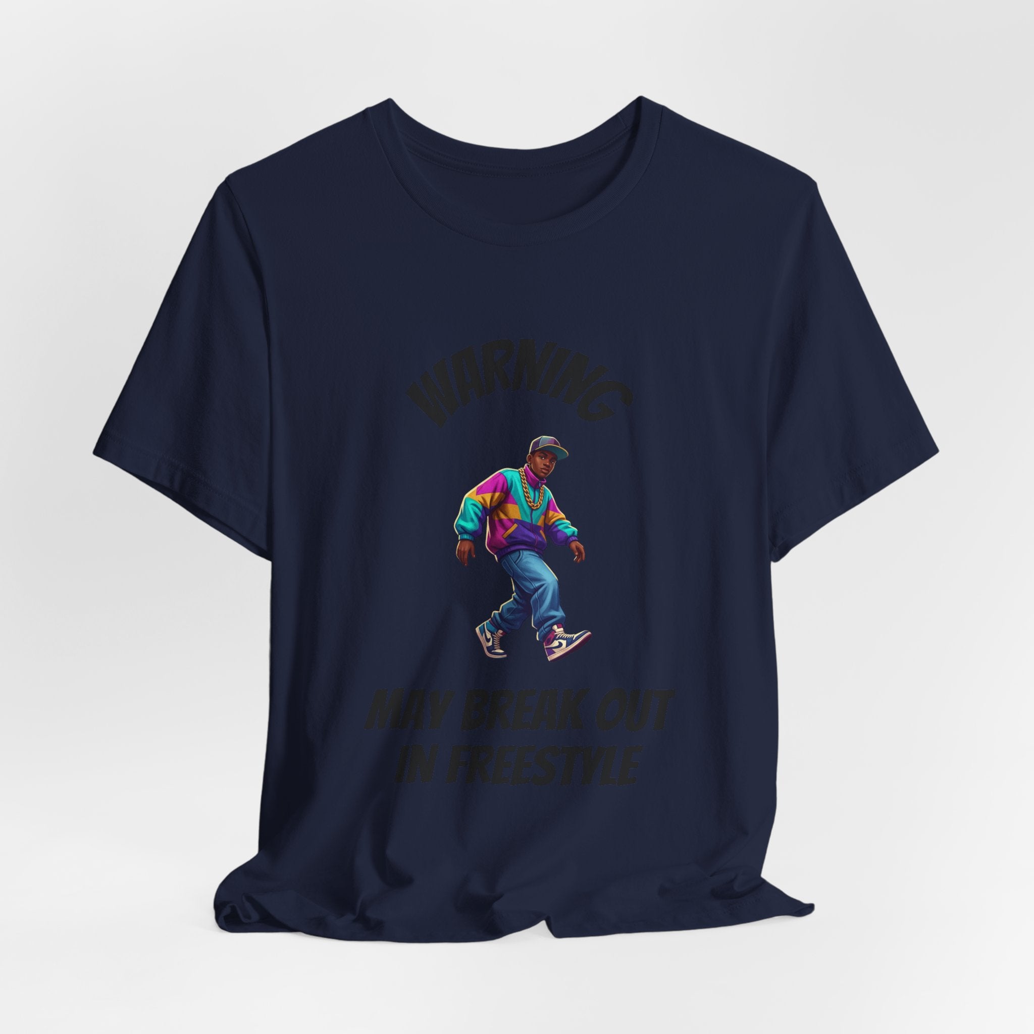 T-Shirt — "Warning: May Break Out in Freestyle" Skate Dance Graphic Tee