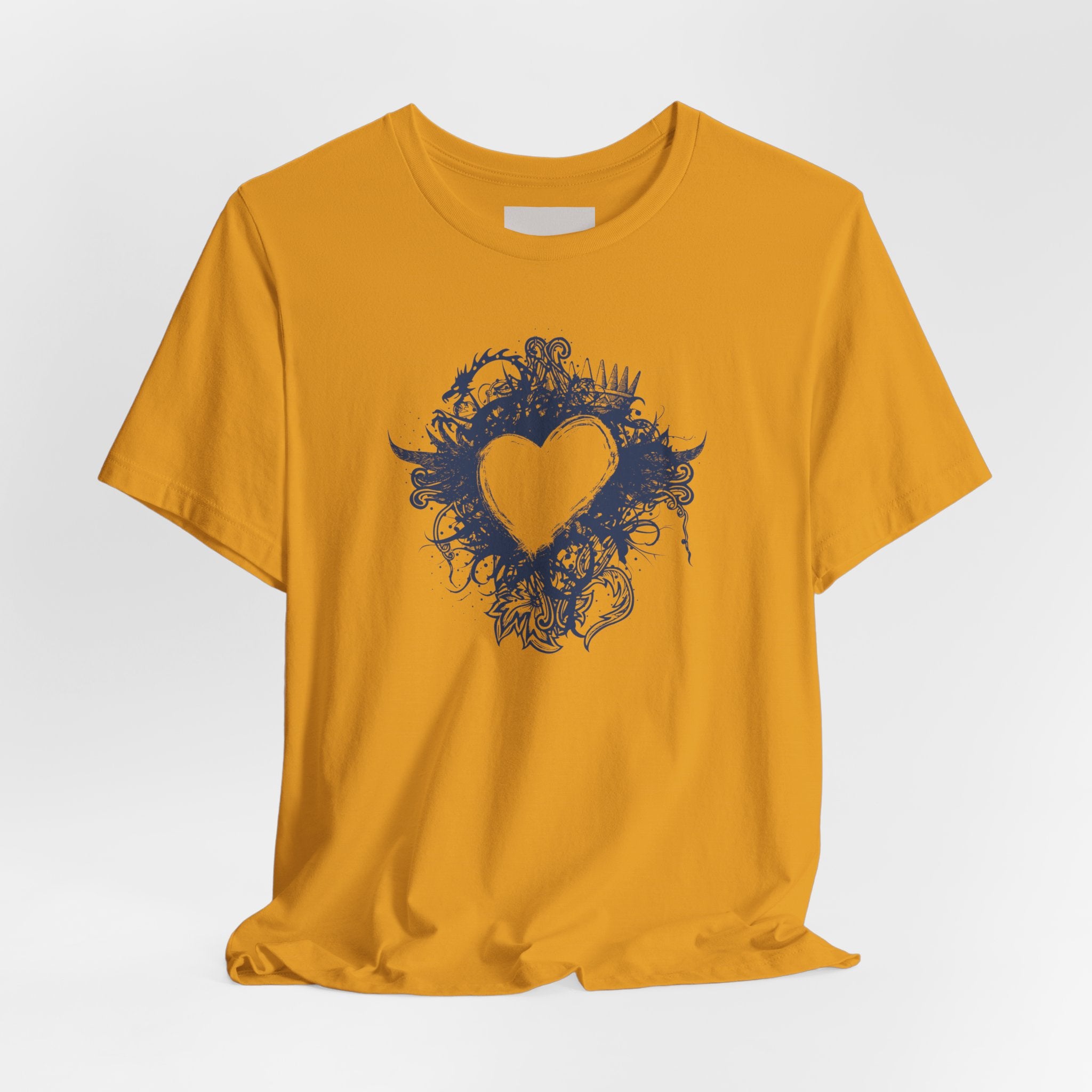 Heart Doodle T-Shirt — Hand-Drawn Floral Heart Tee (Valentine’s Gift)