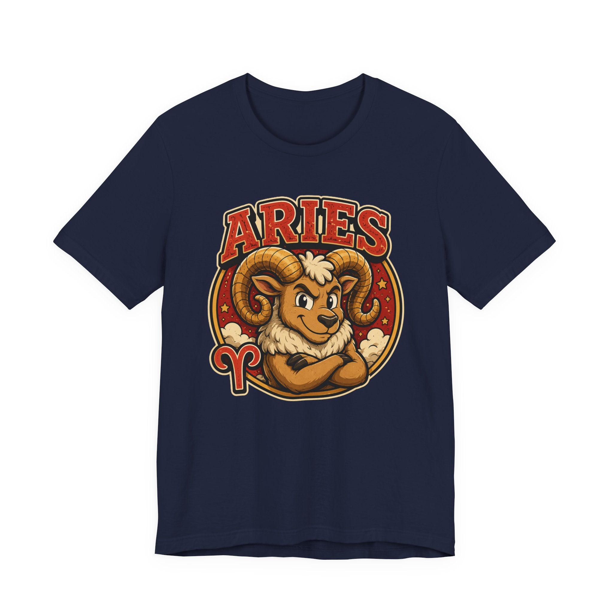 Aries Zodiac T-Shirt — Cartoon Ram Astrology Tee