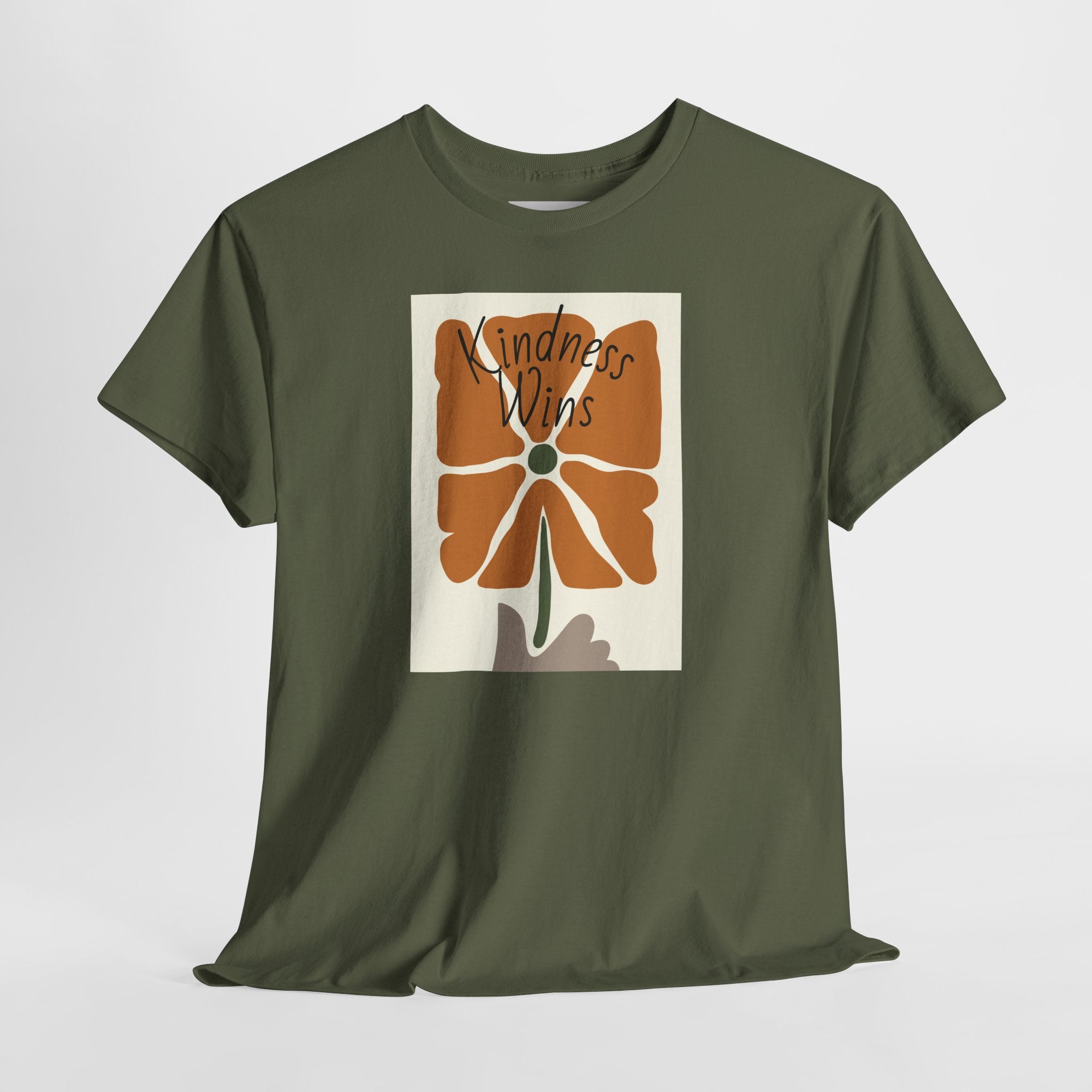 Kindness Wins T‑Shirt — Retro Floral Graphic Tee