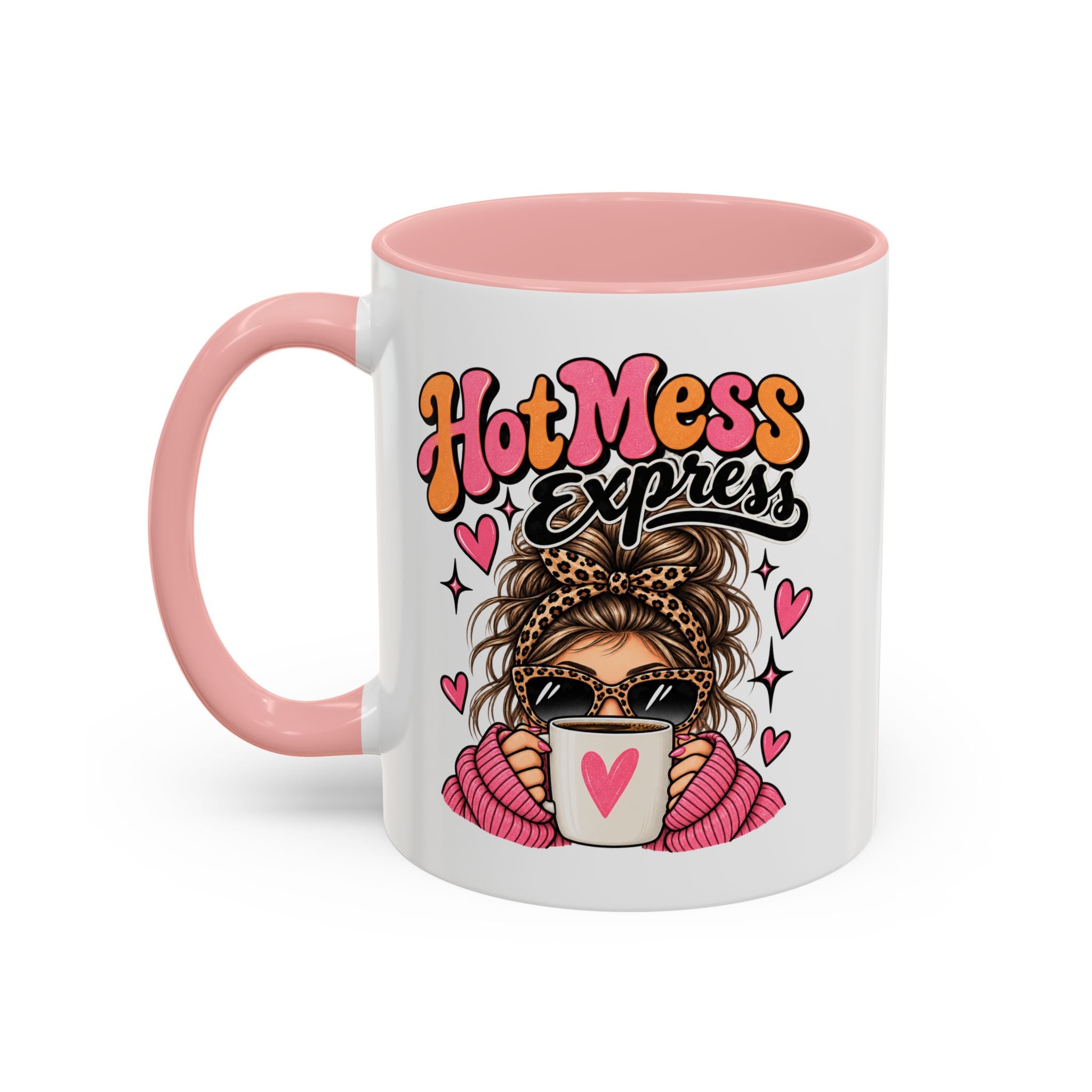 Hot Mess Express Coffee Mug — Funny Retro Girl Coffee Cup (11/15oz)