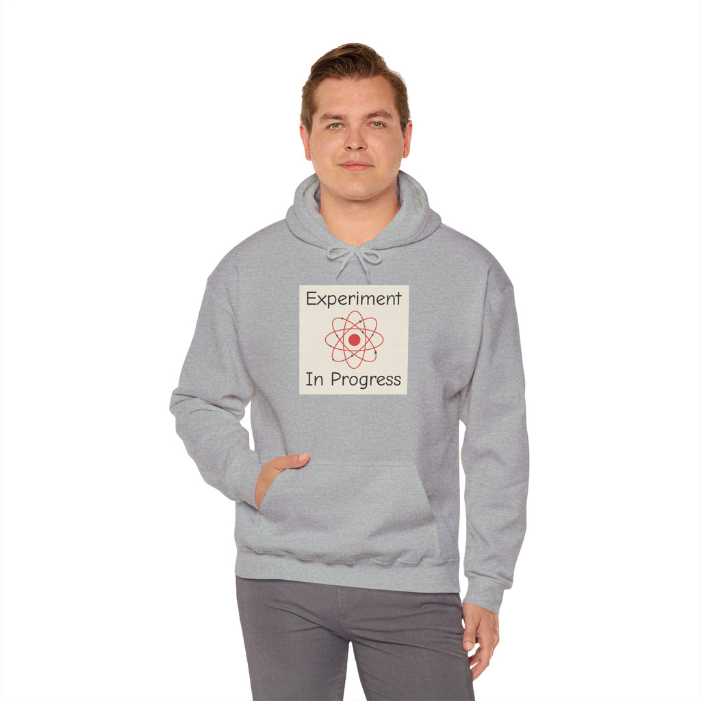 Experiment In Progress Hoodie — Science Atom Graphic Pullover