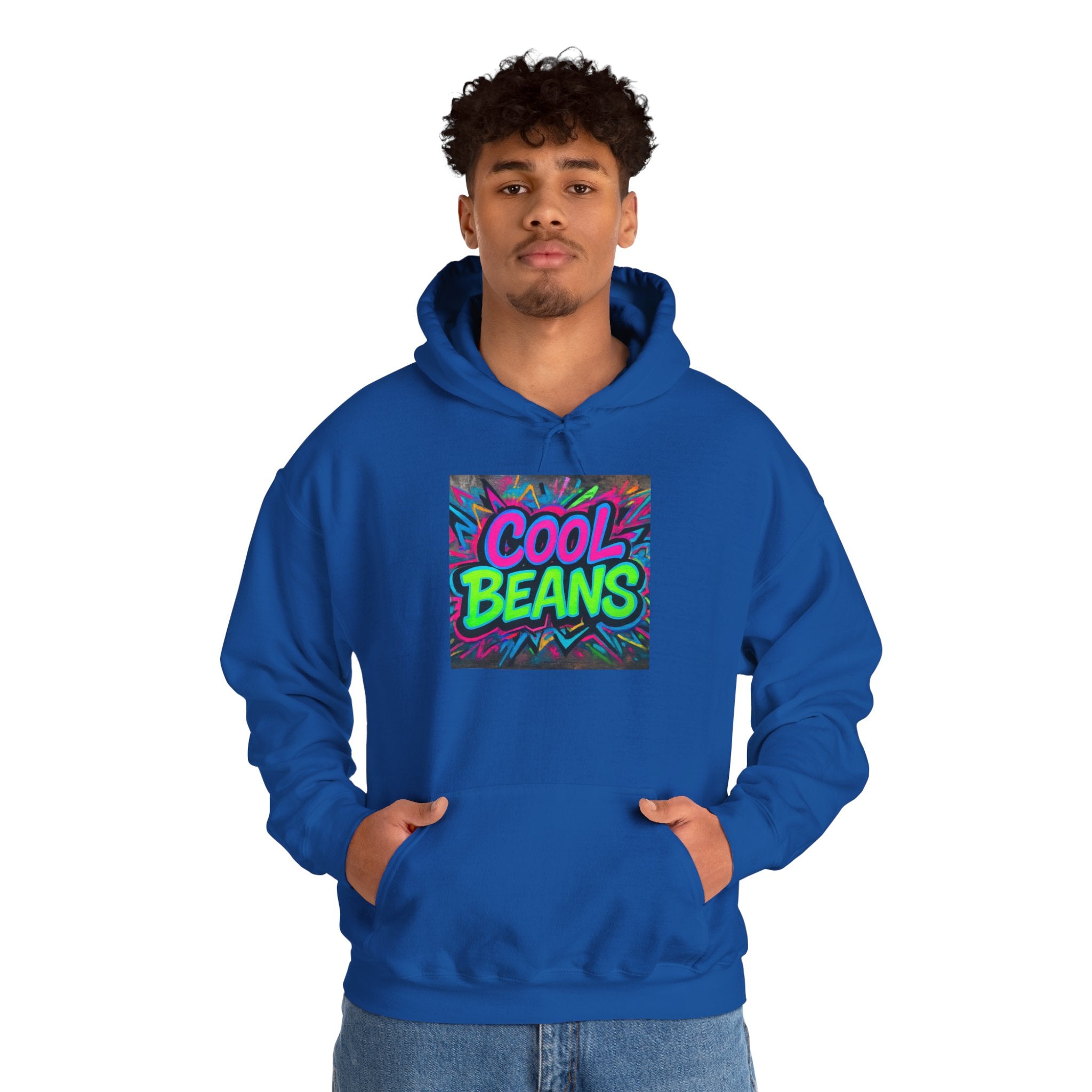 Cool Beans Hoodie — Retro Neon Graffiti Streetwear Pullover