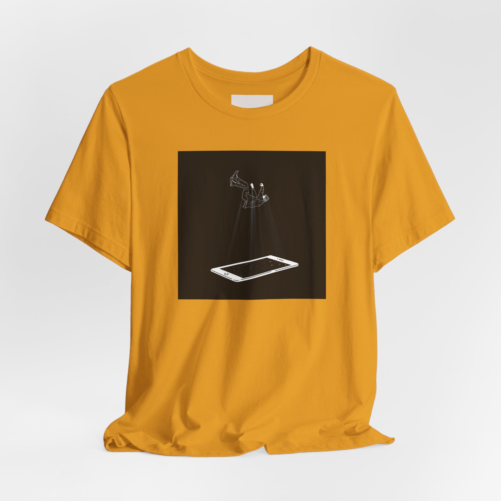 T-Shirt — Minimalist Phone Abduction Illustration Tee