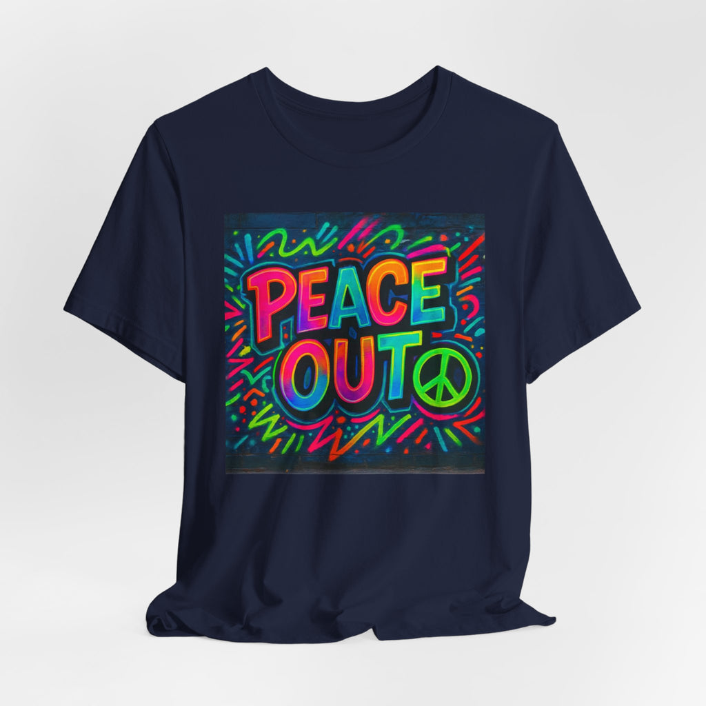 Peace Out Neon Graphic Tee